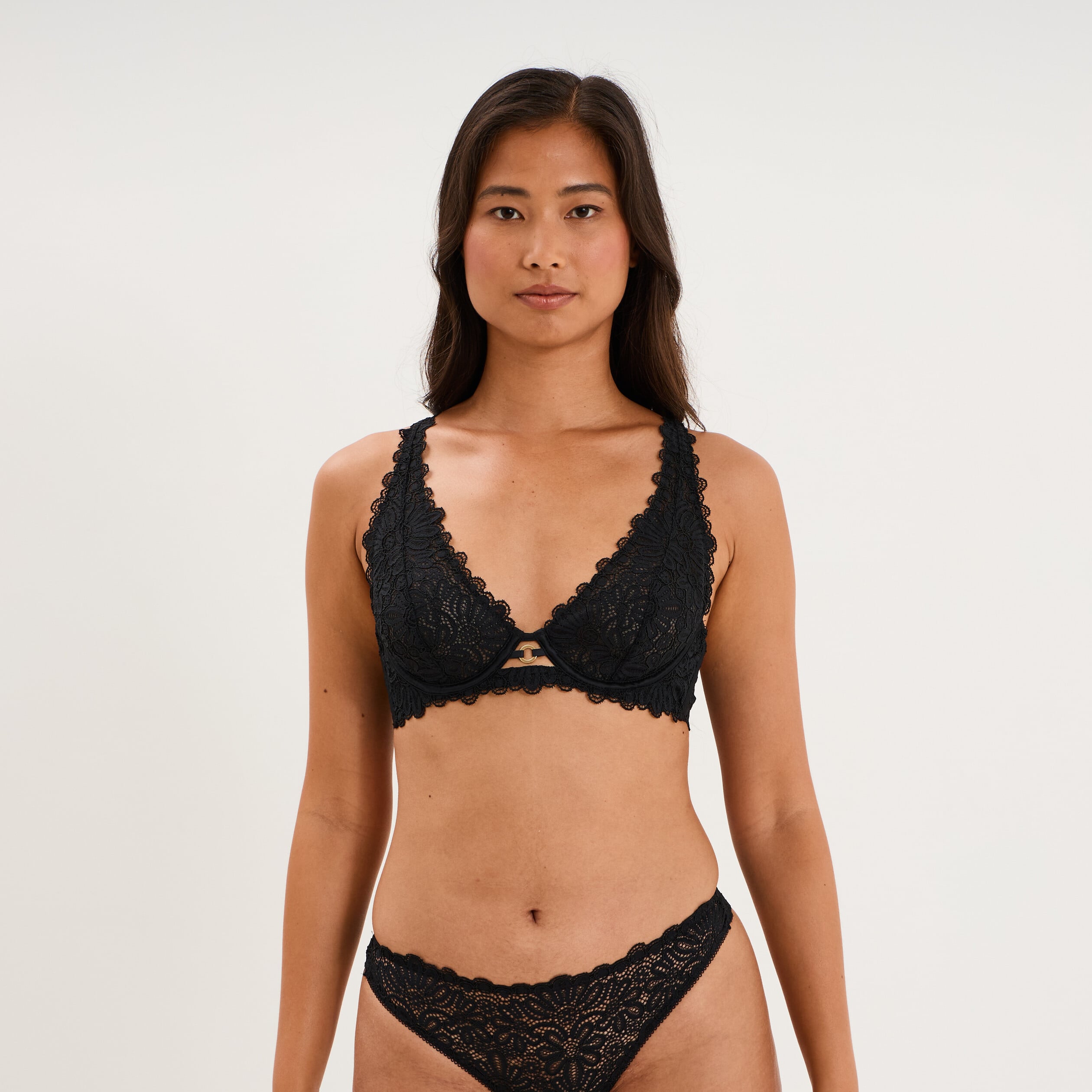 Soutien-gorge foulard dentelle noir femme