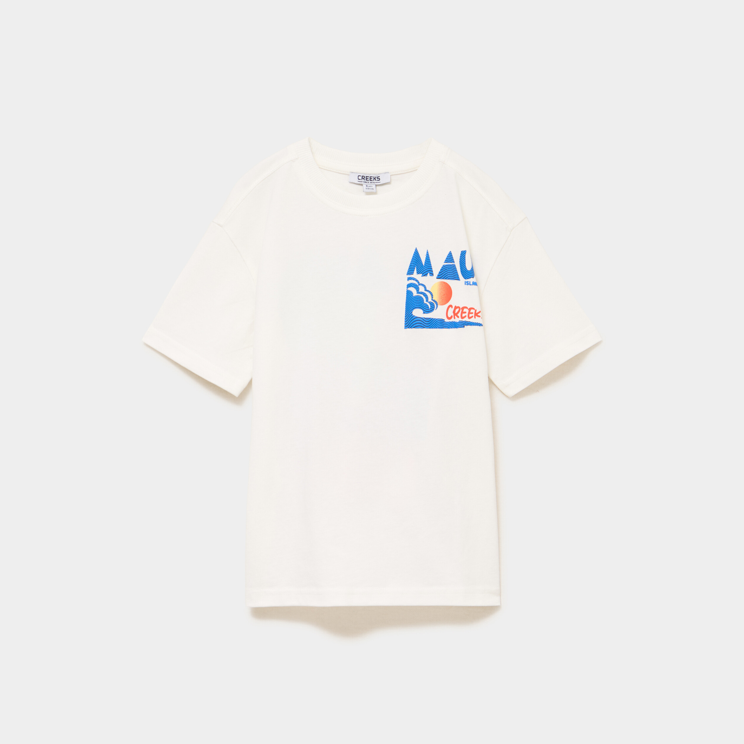 T-shirt manches courtes coton blanc gar&ccedil;on