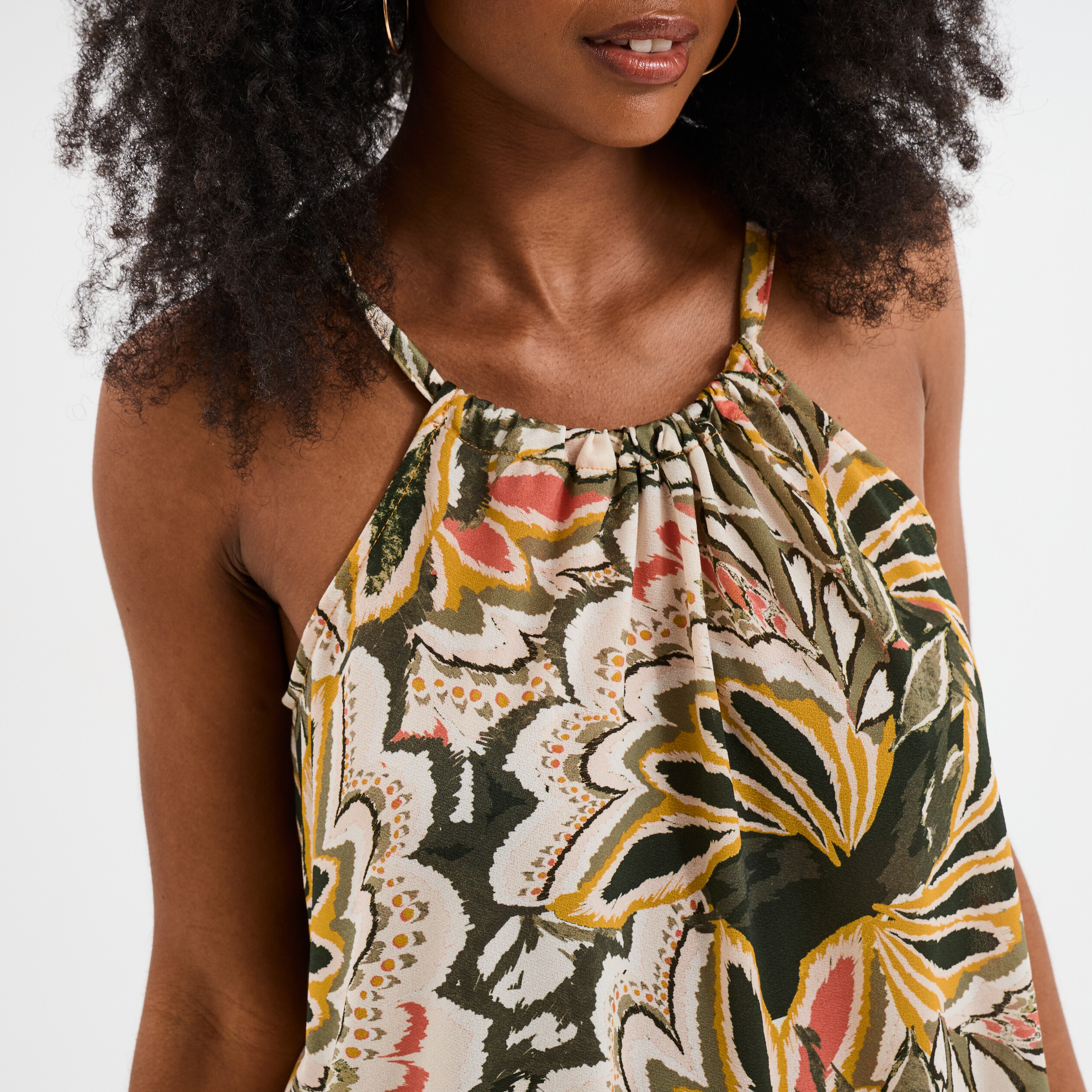 debardeur encolure americaine multicolore femme Débardeur encolure américaine multicolore femme