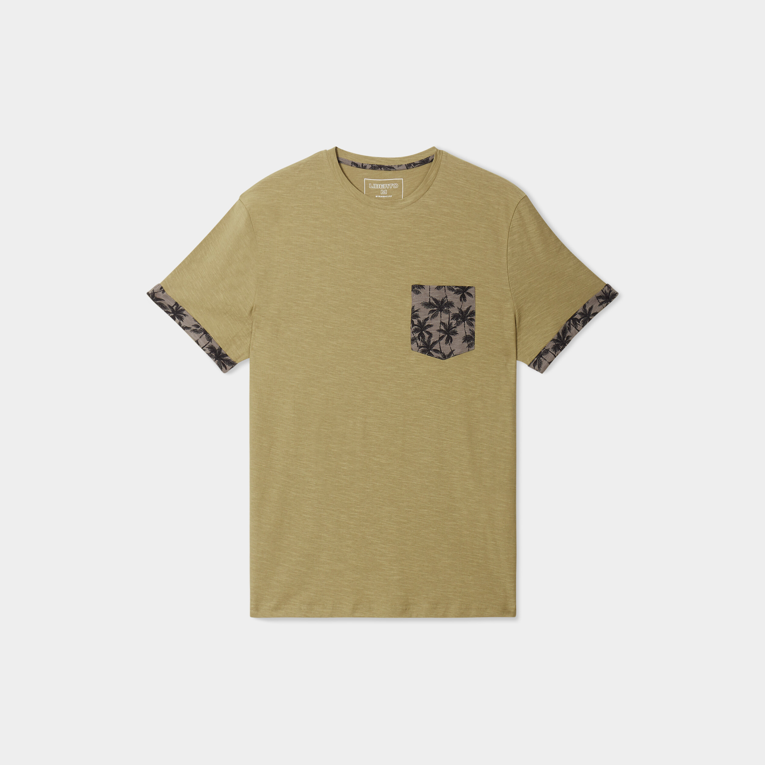 t shirt manches courtes 1 poche liberto vert kaki homme T-shirt manches courtes 1 poche Liberto vert kaki homme