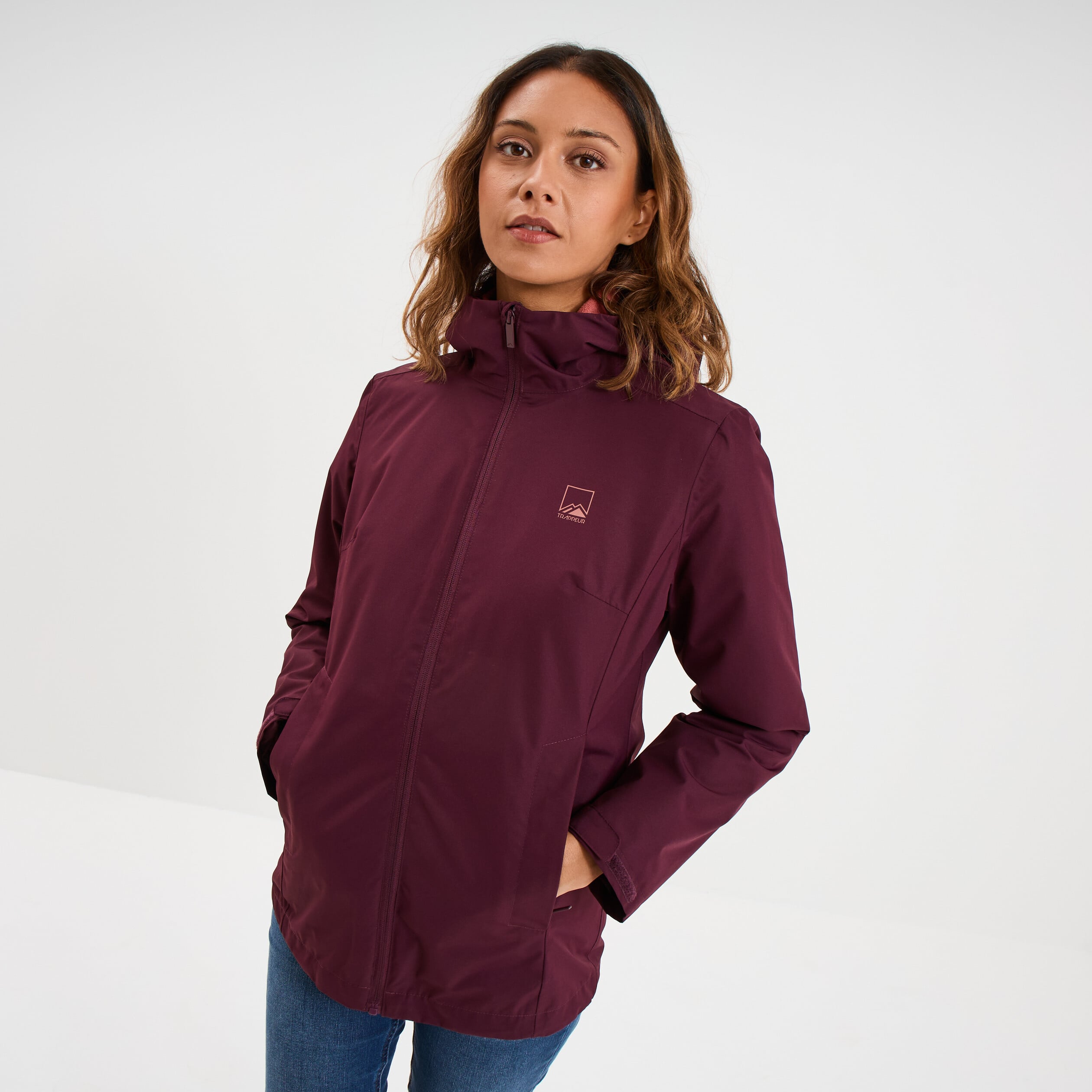 Parka 3-en-1 chaude et imperm&eacute;able prune femme