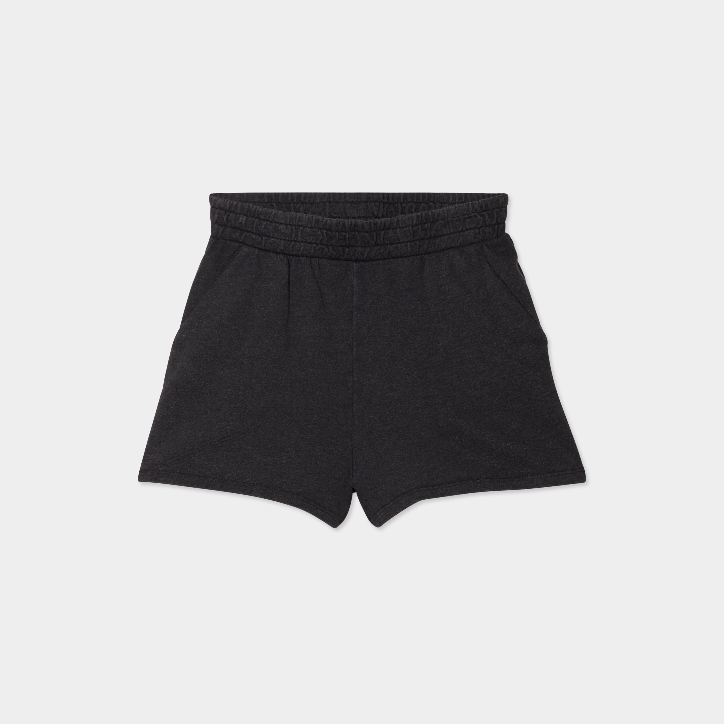 short de jogging en molleton noir femme Short de jogging en molleton noir femme