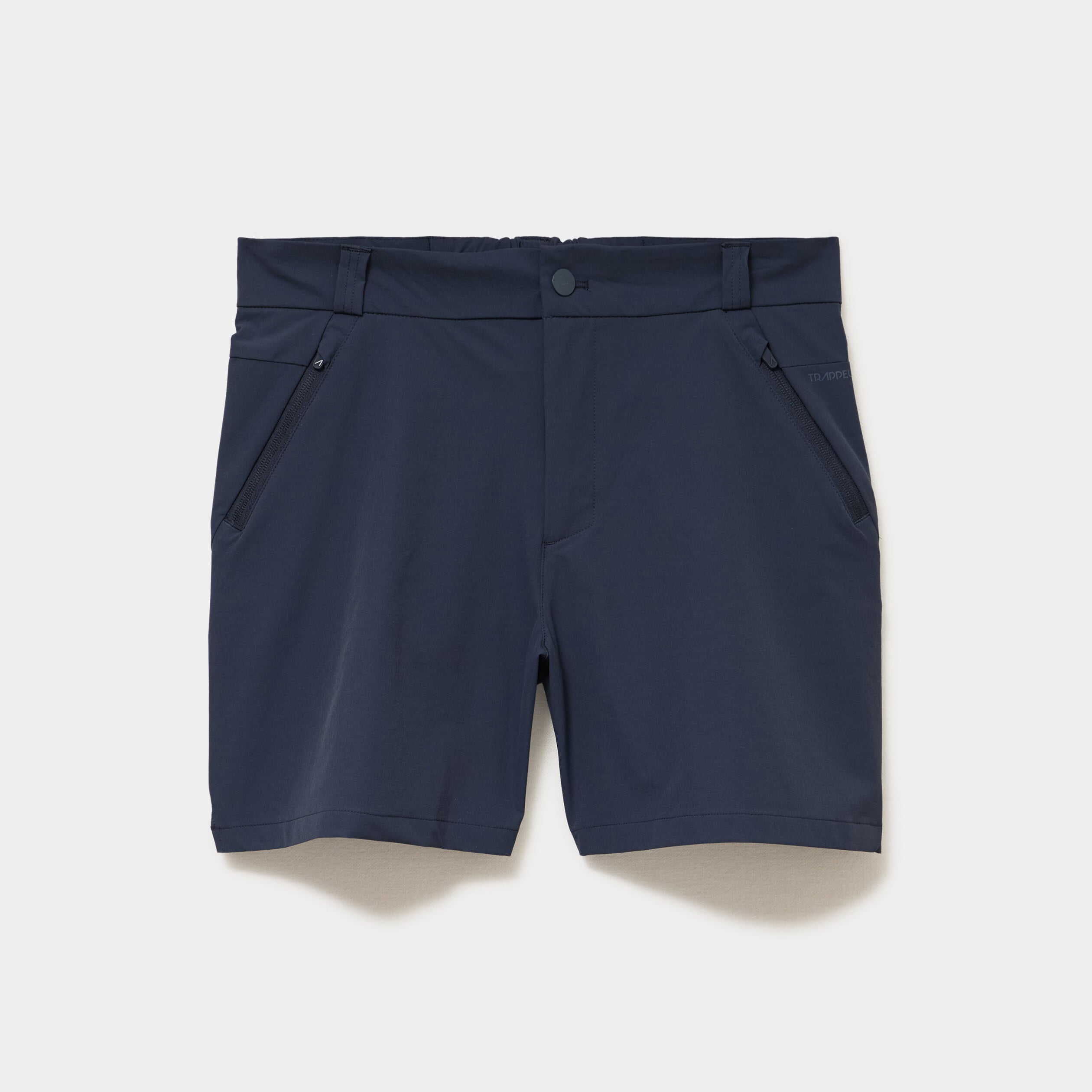 Short droit stretch poches zipp&eacute;es gris fonc&eacute; homme