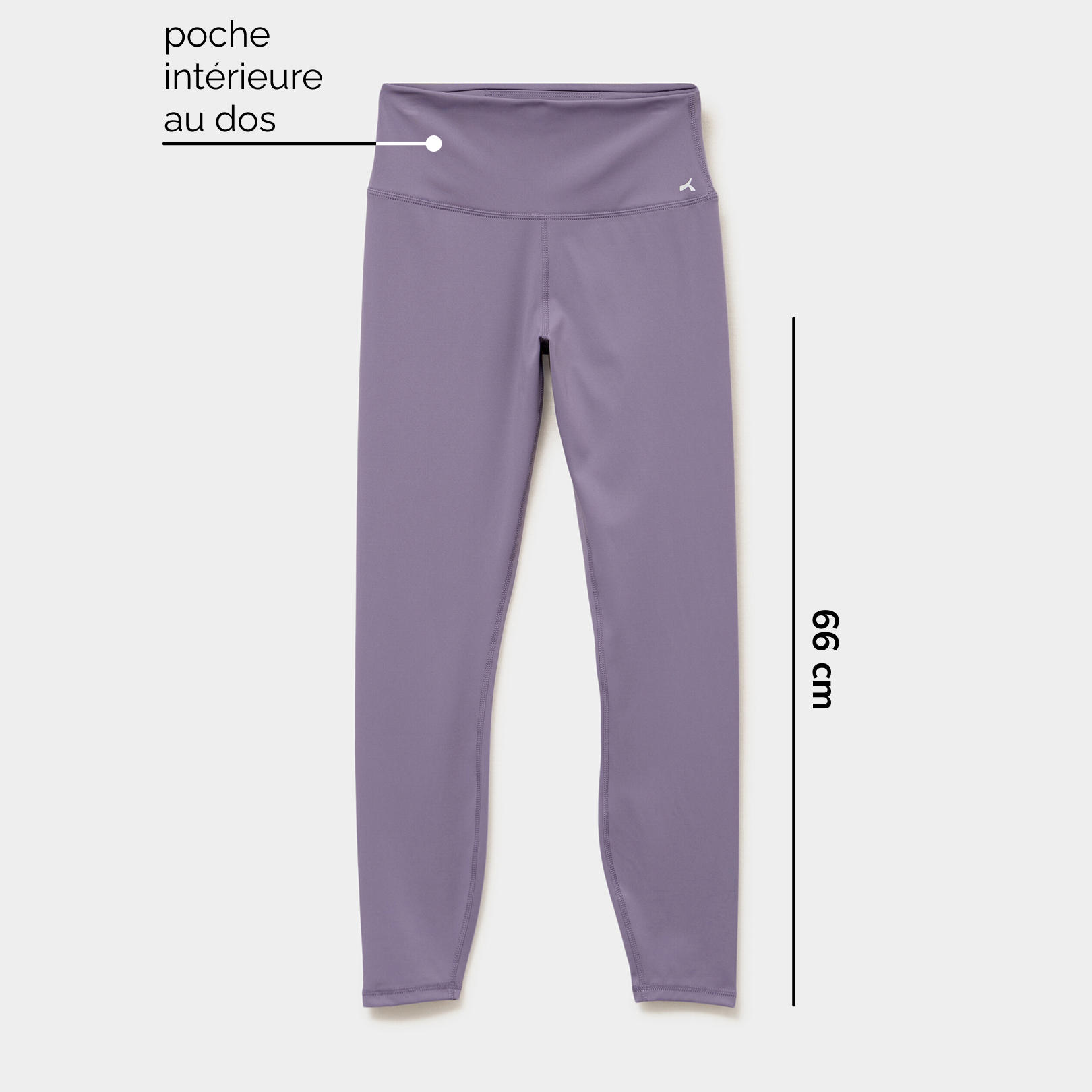 Legging de sport gainant taille haute violet femme