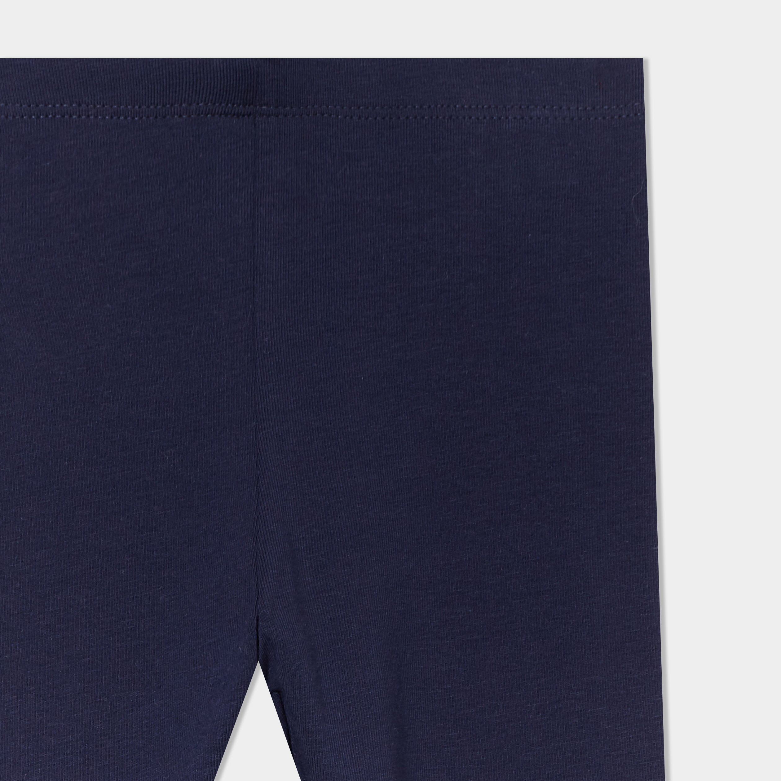 legging uni en coton bleu marine bebef Legging uni en coton bleu marine bébé fille