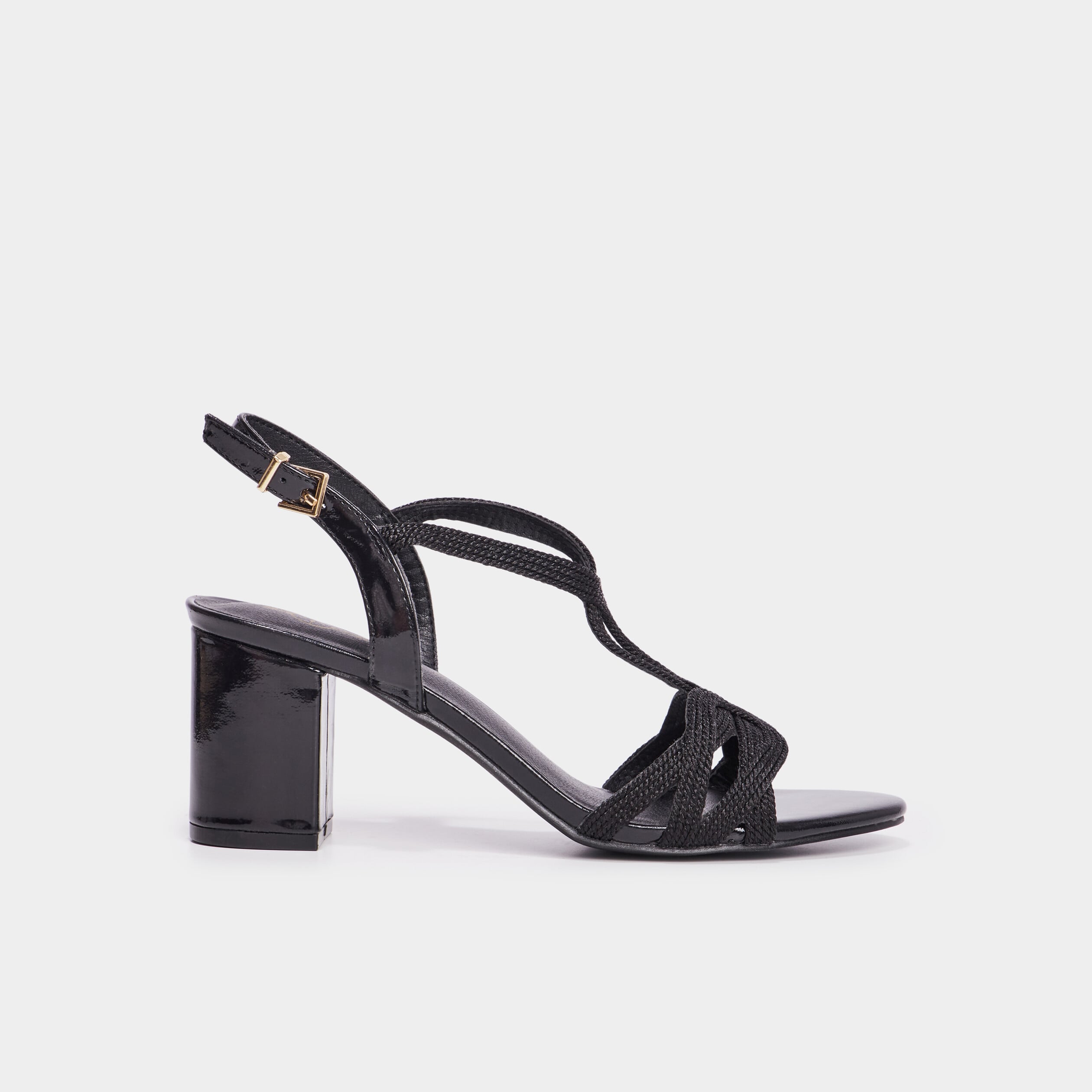 Sandales &agrave; talons Mosquitos noir femme