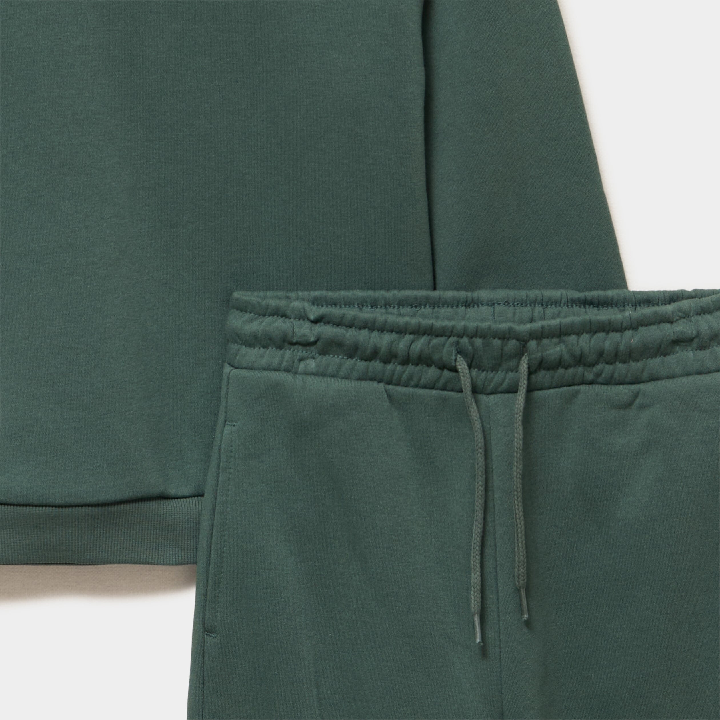 Ensemble jogging sweat et pantalon vert fonc&eacute; gar&ccedil;on