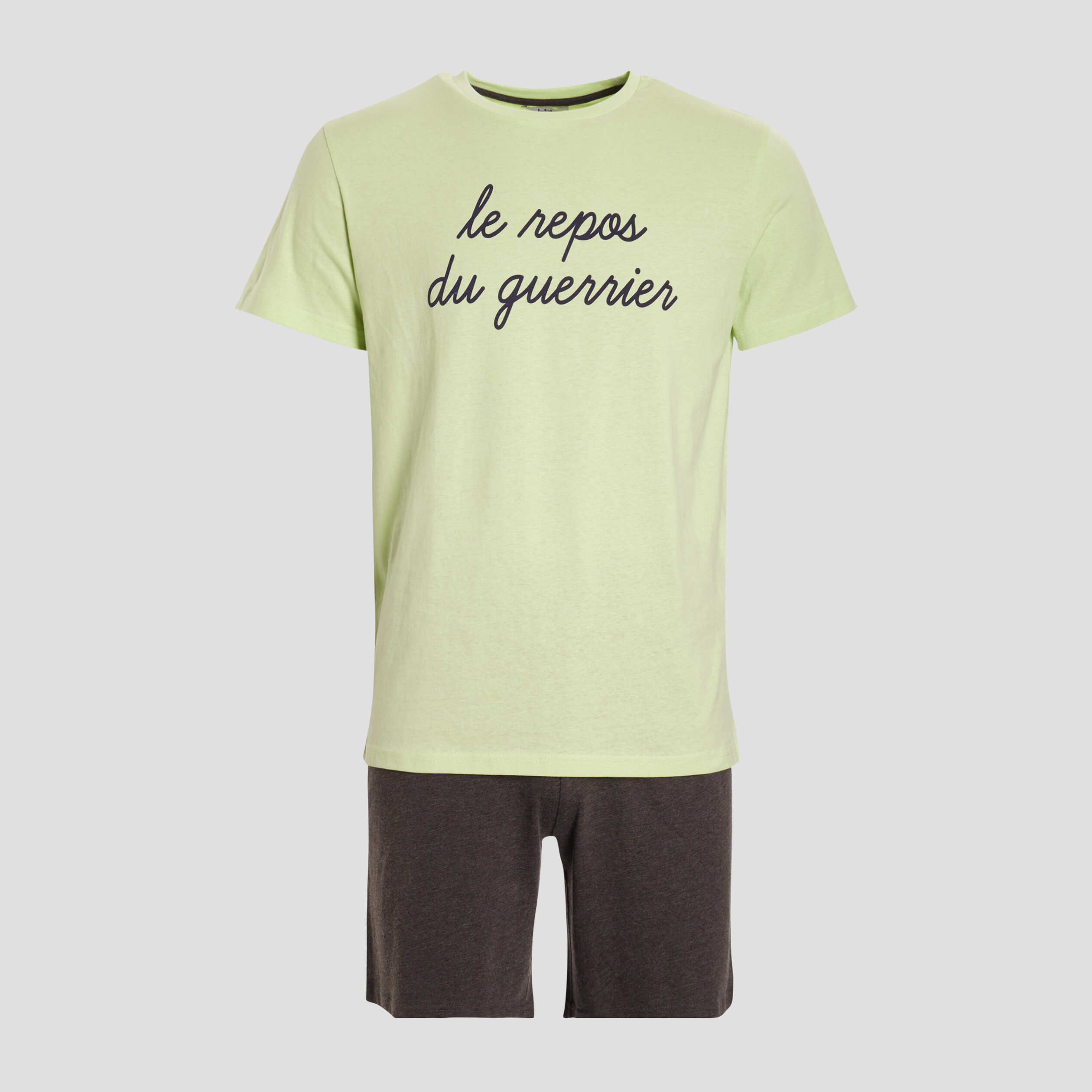 Ensemble pyjama 2 pi ces vert anis homme La Halle