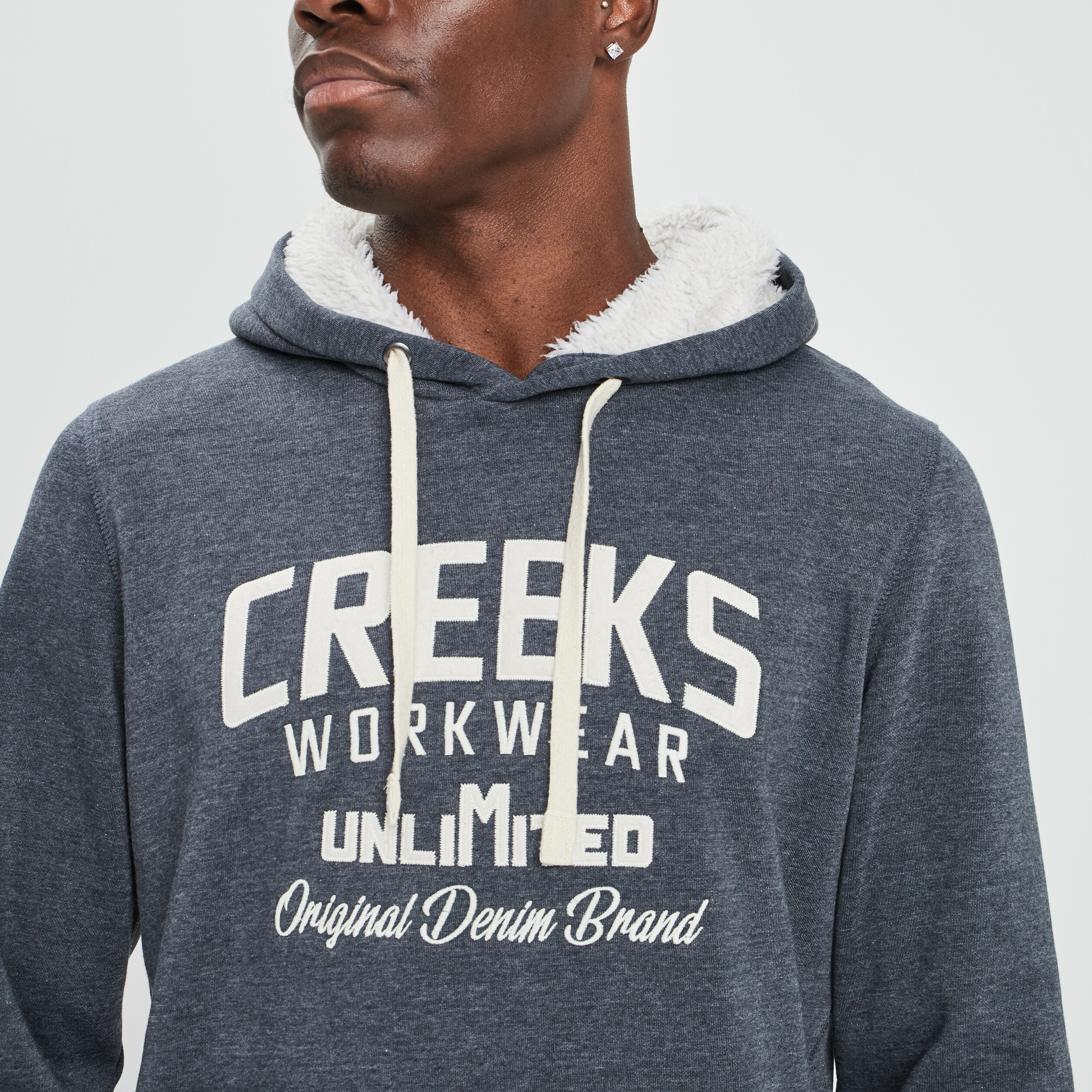 Gilet à capuche hoodie Creeks bleu marine homme