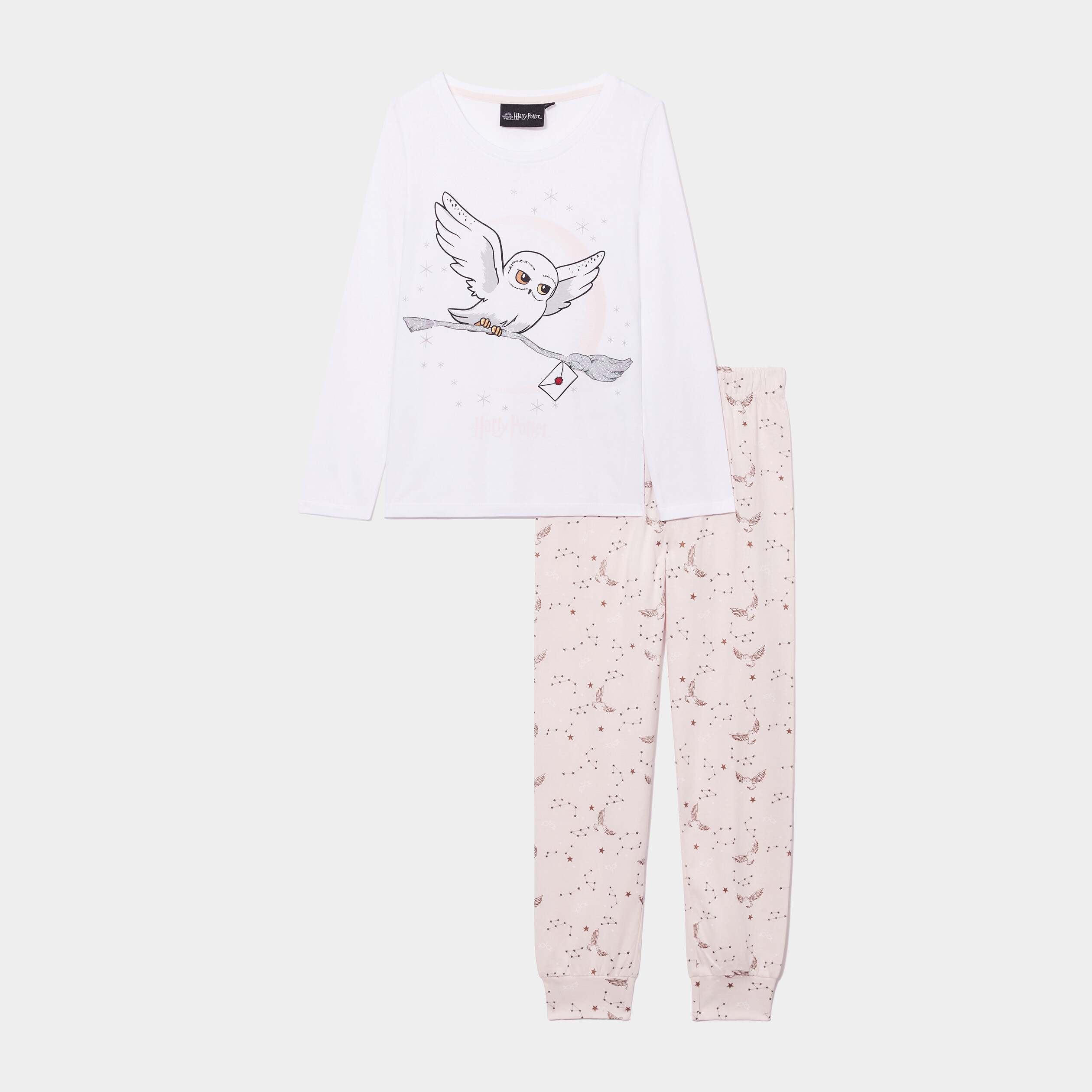 Ensemble pyjama Harry Potter Hedwige blanc fille