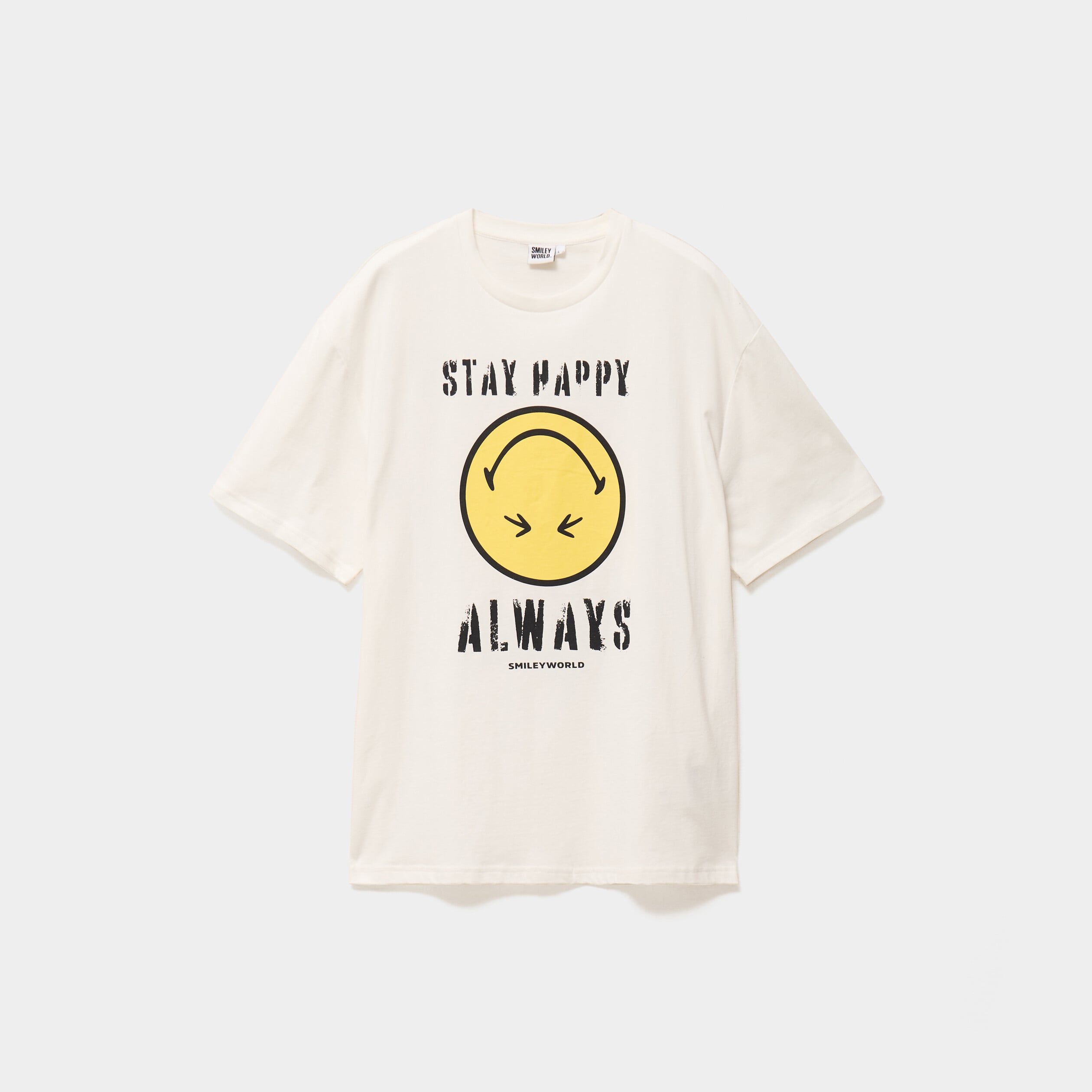 T-shirt regular col rond manches courtes blanc homme