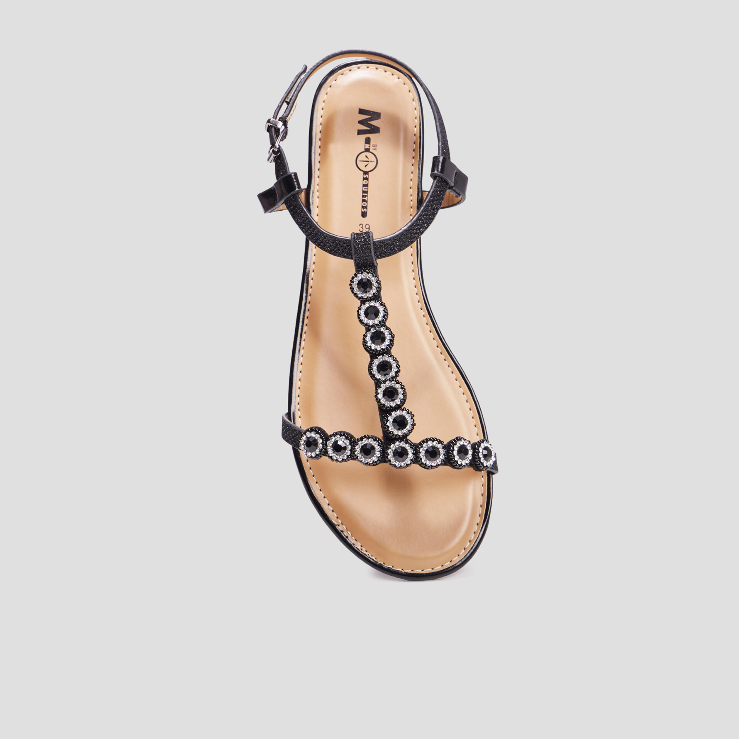 sandales details bijoux mosquitos noir femme Sandales détails bijoux Mosquitos noir femme