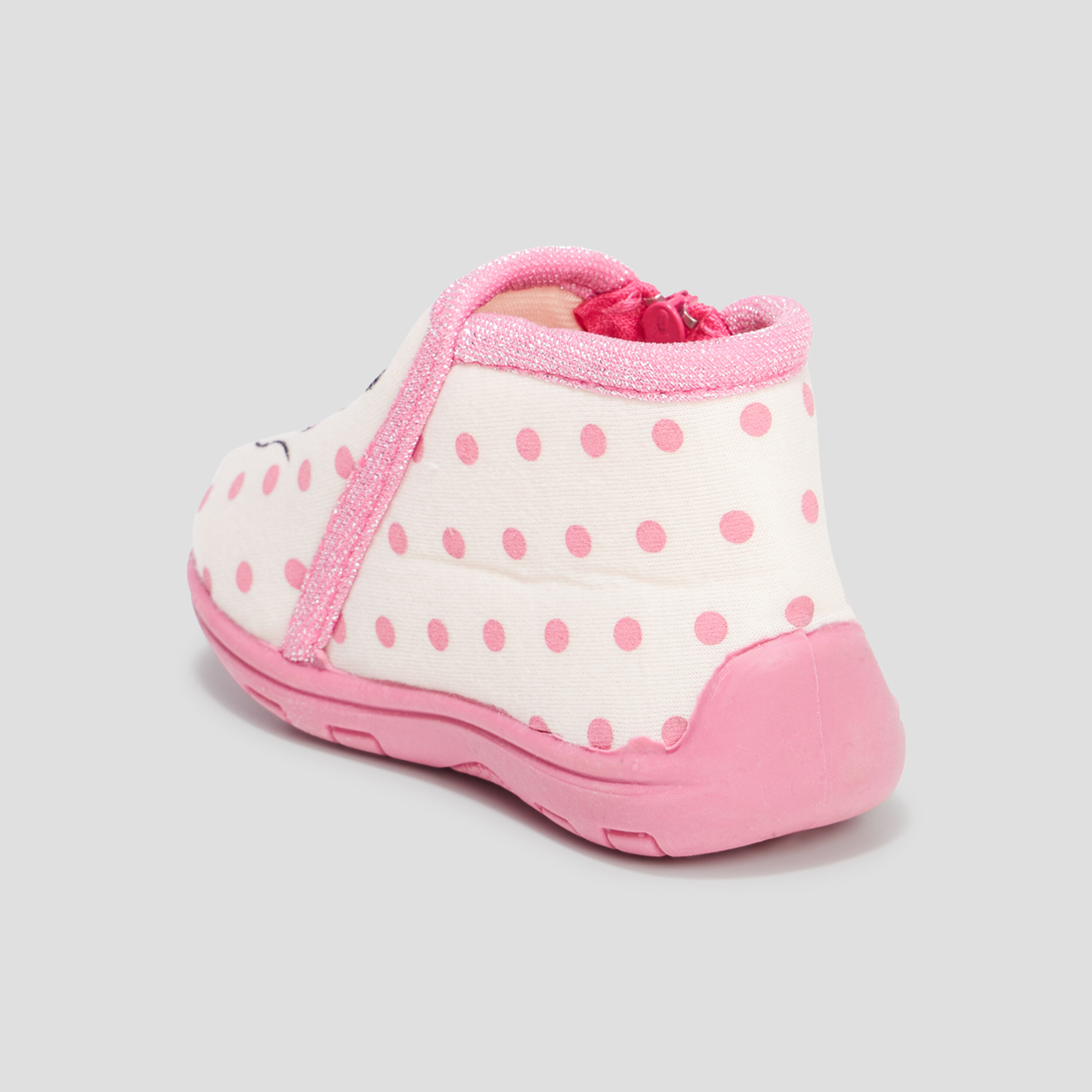 chaussons bottillons zippes minnie rose bebef Chaussons bottillons zippés Minnie rose bébé fille