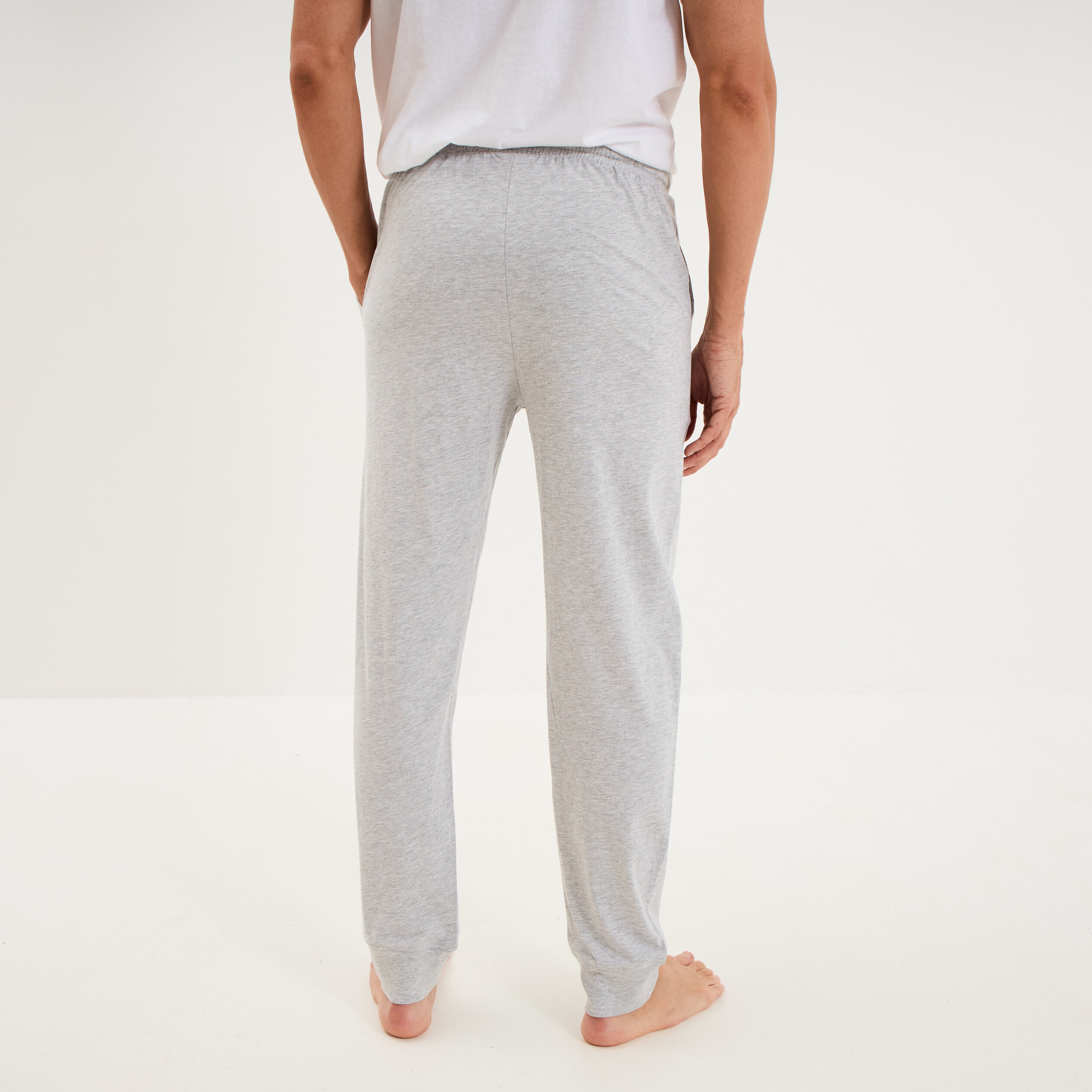 Lot 2 pantalons de pyjama coton gris homme