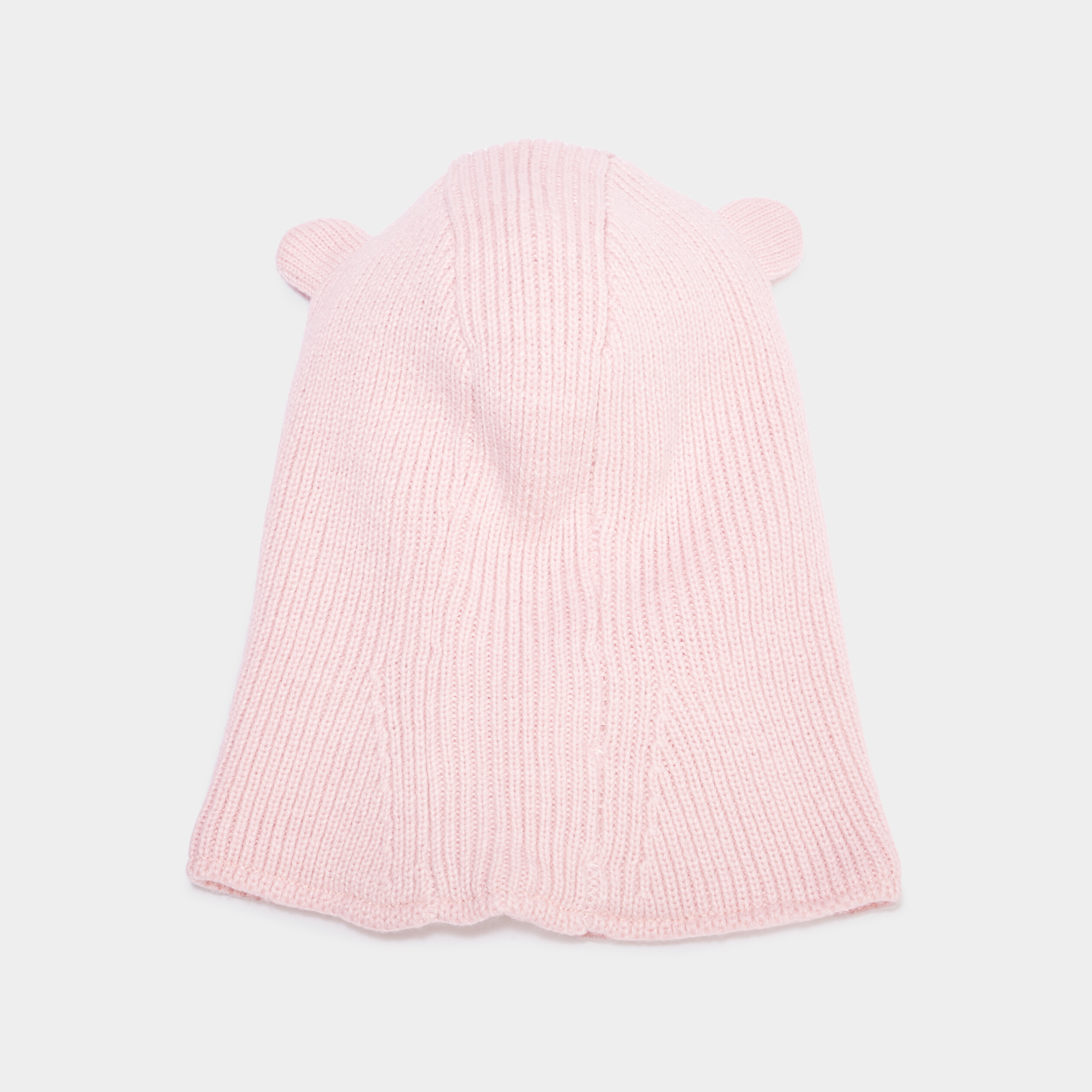 cagoule tricotee doublure polaire rose bebeg Cagoule tricotée doublure polaire rose bébé garçon