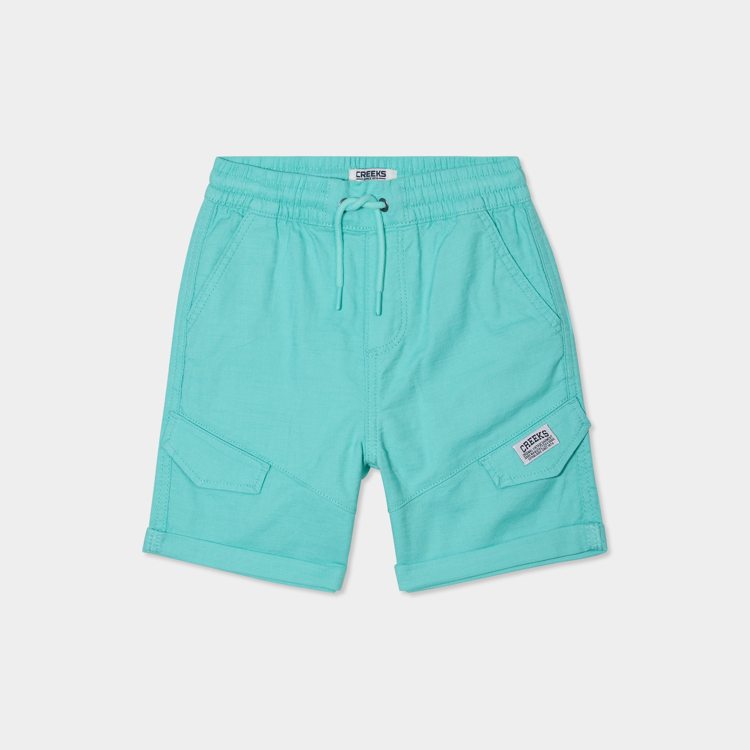 short cargo regular coton vert turquoise garcon Short cargo regular coton vert turquoise garçon