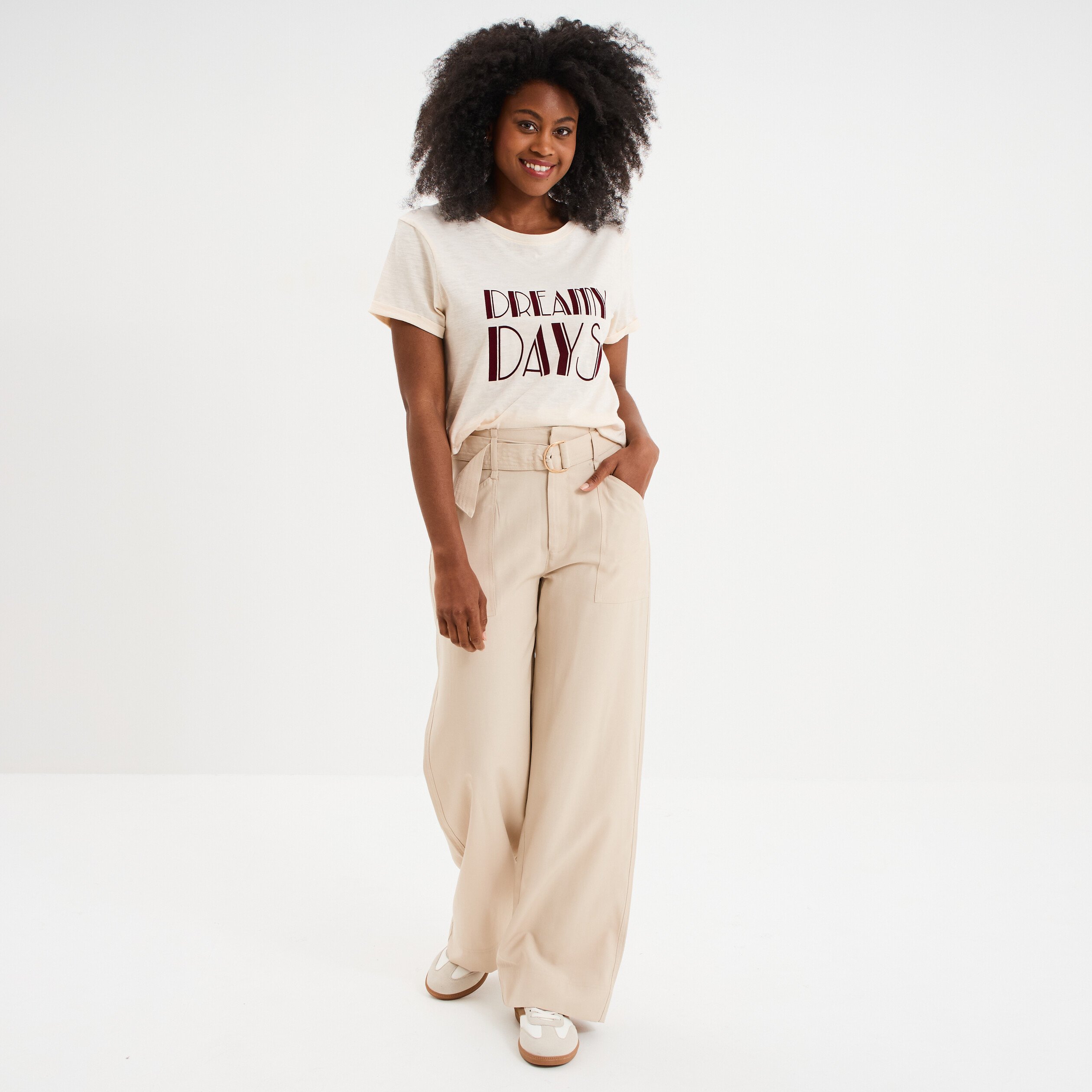 t shirt manches courtes coton blanc femme T-shirt manches courtes coton blanc femme