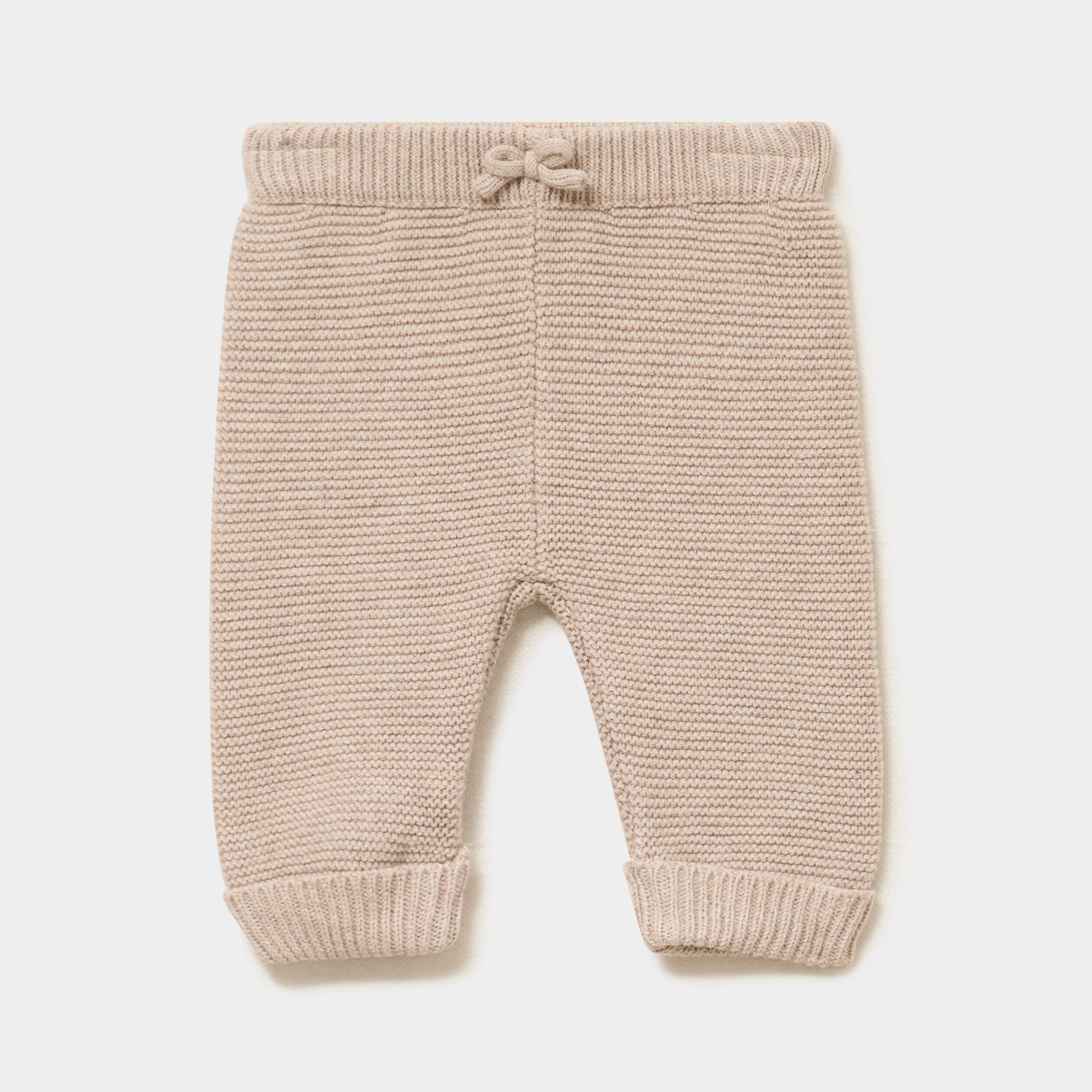 Pantalon tricot coton taupe b&eacute;b&eacute;