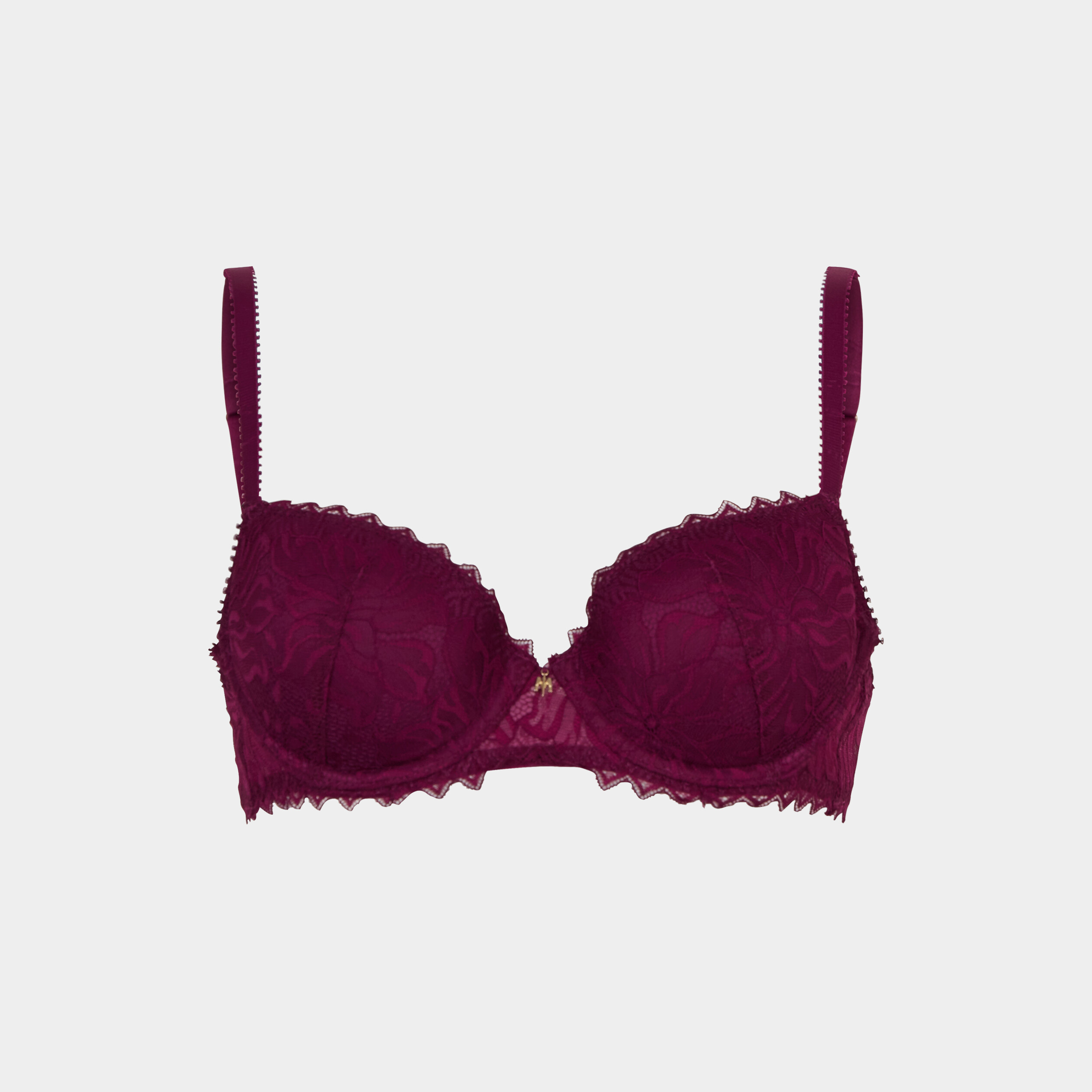 Soutien-gorge corbeille paddé dentelle rouge femme
