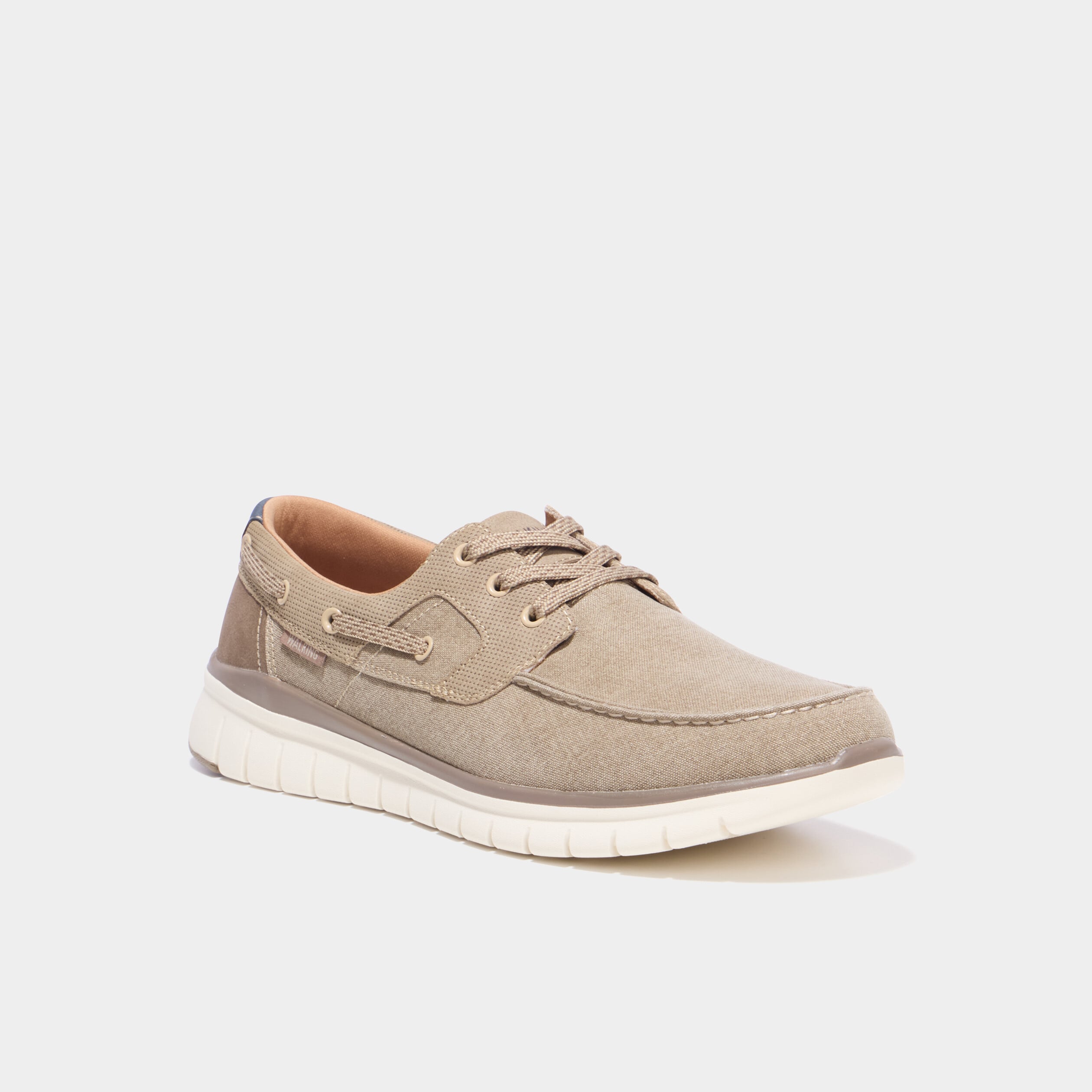 Chaussures bateau en jean sable homme