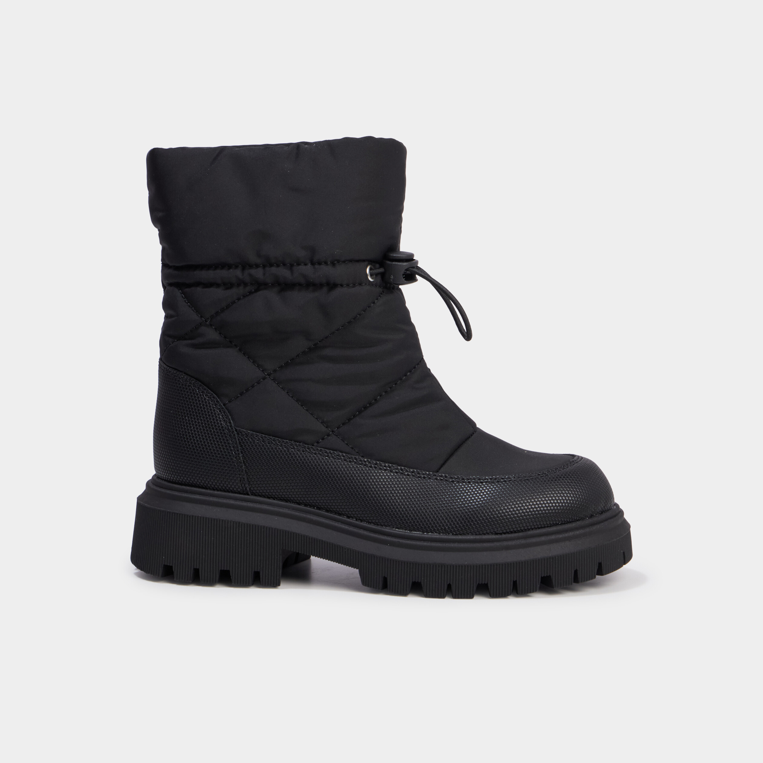 Boots avec lien &agrave; coulisse noir fille