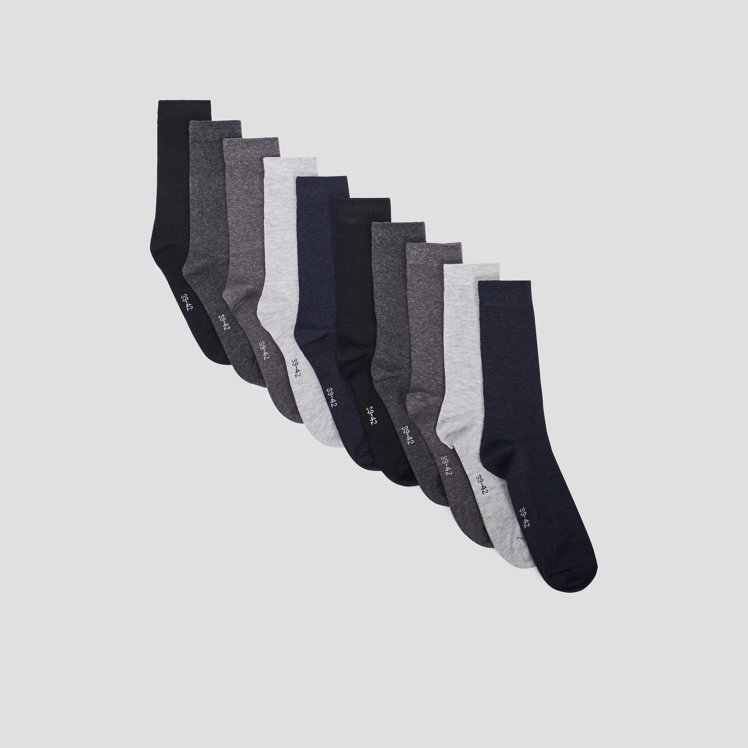 Chaussettes homme mérinos mélange pointcroix NOIR