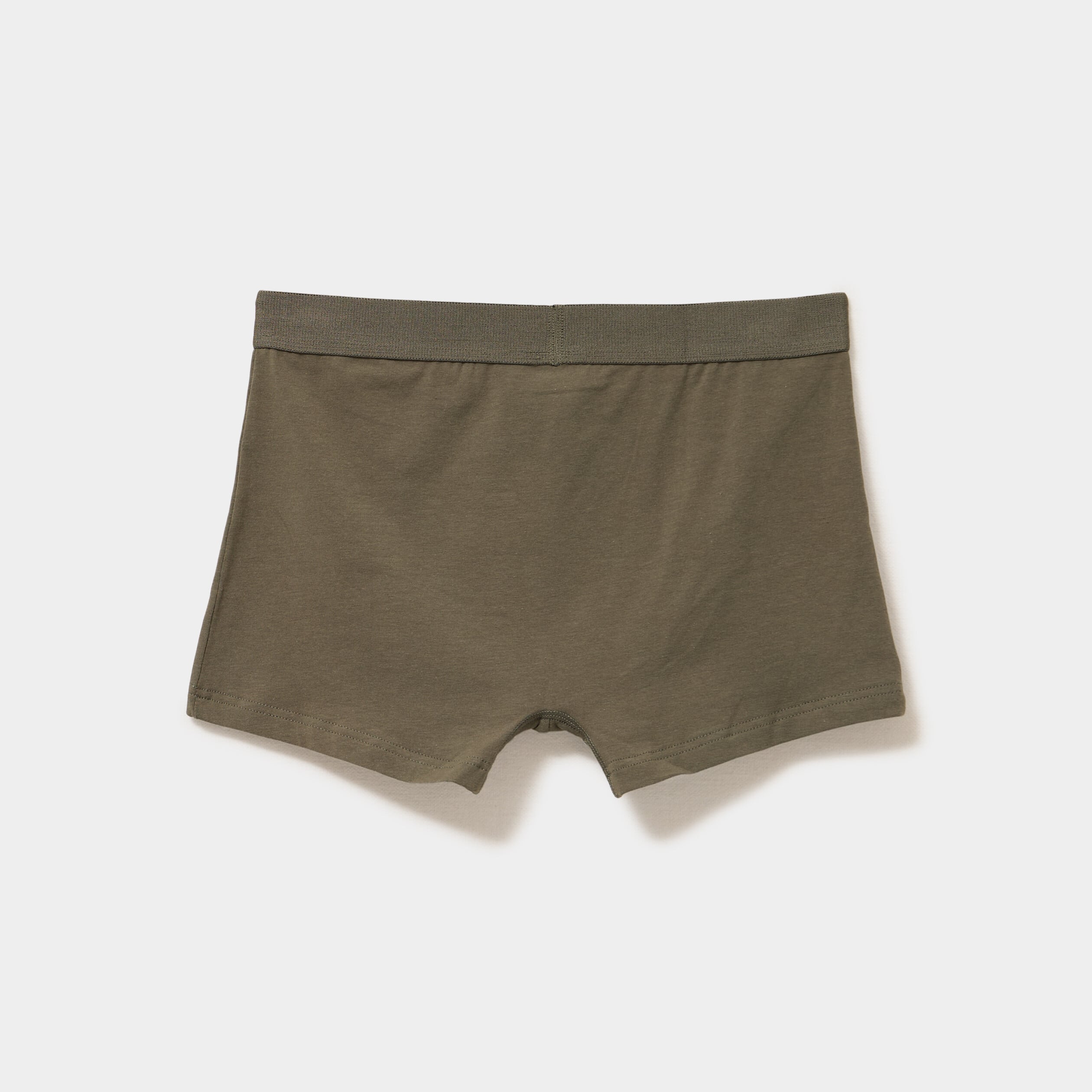 Lot 3 boxers coton stretch vert kaki homme