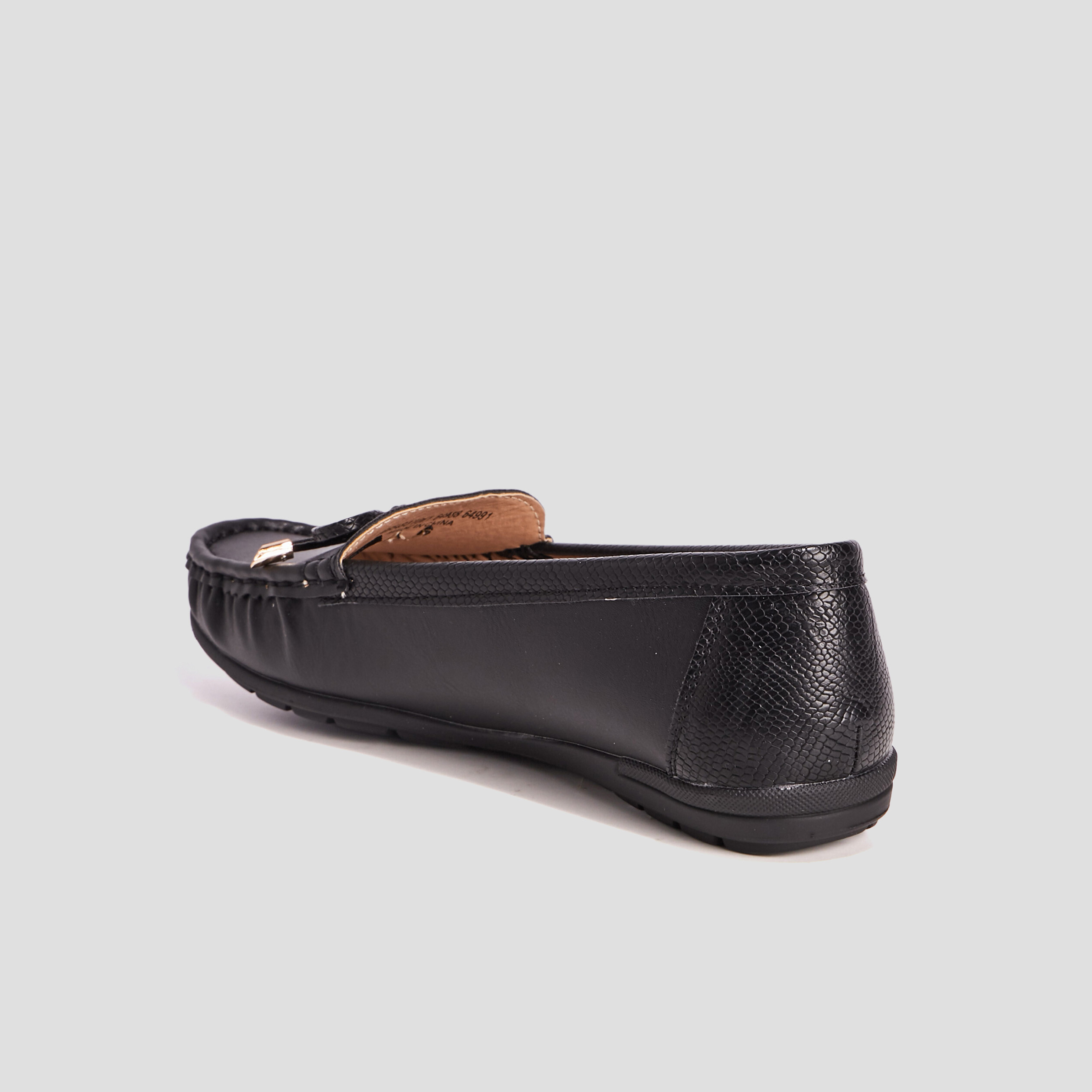 Mocassins avec noeuds noir femme