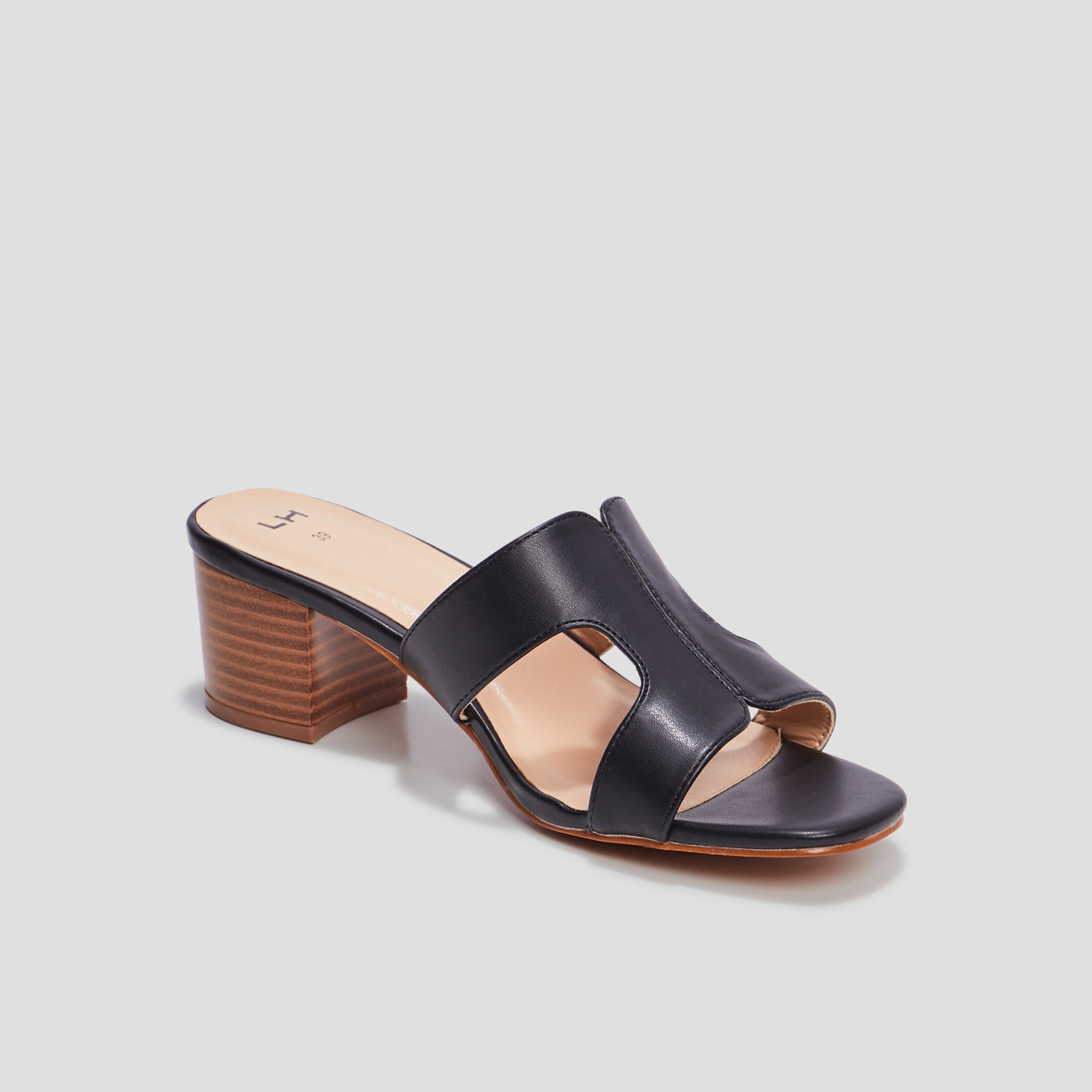 Mules talons noir femme La Halle