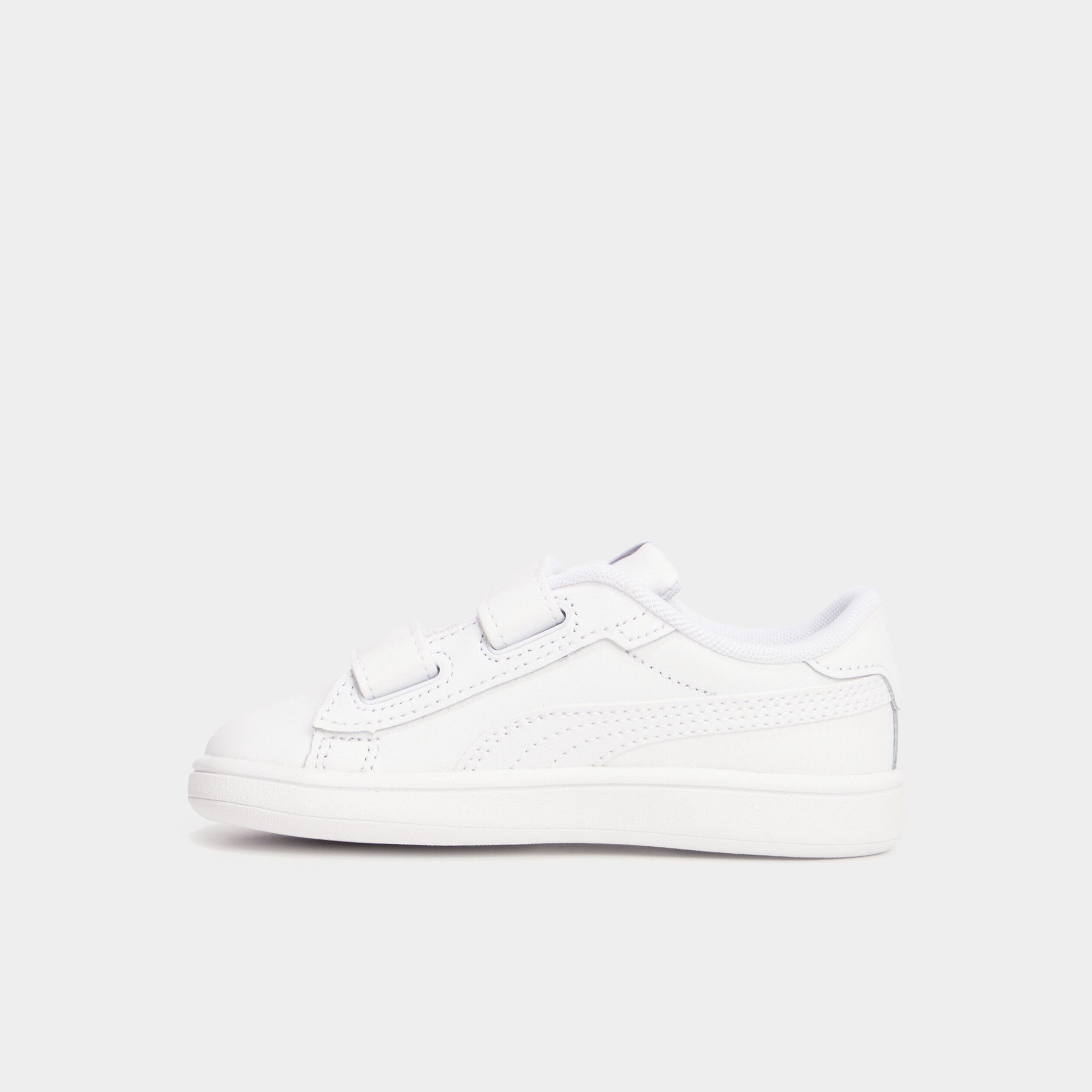 Tennis basses à scratchs Puma Smash blanc garçon