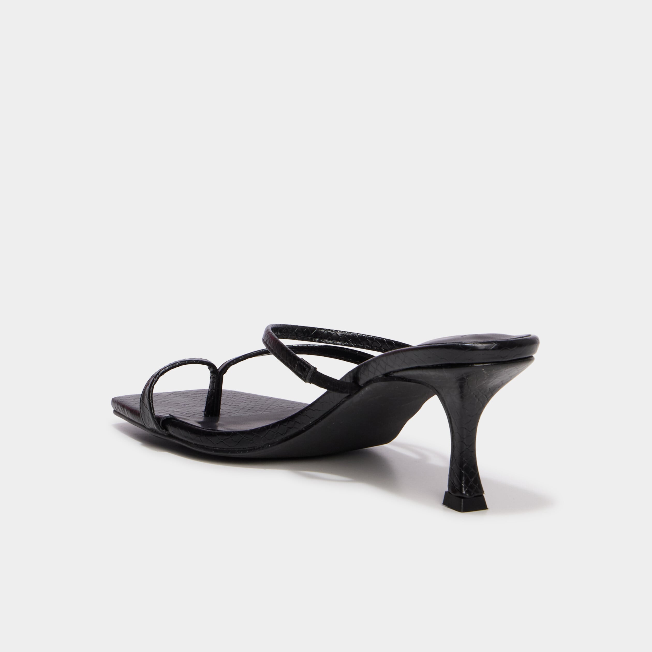 Mules &agrave; talons kitten heels noir femme