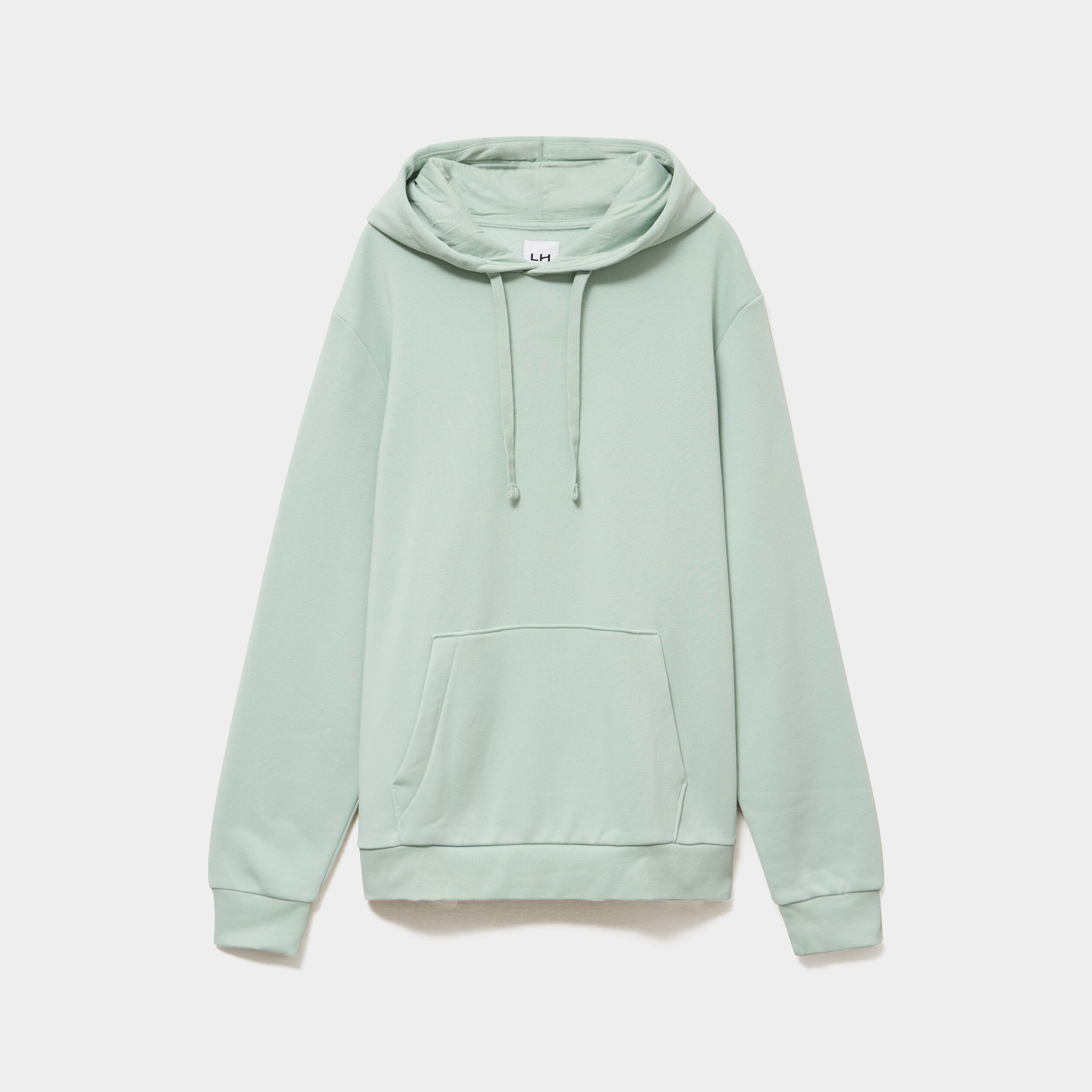 Sweat molleton &agrave; capuche hoodie vert pastel homme