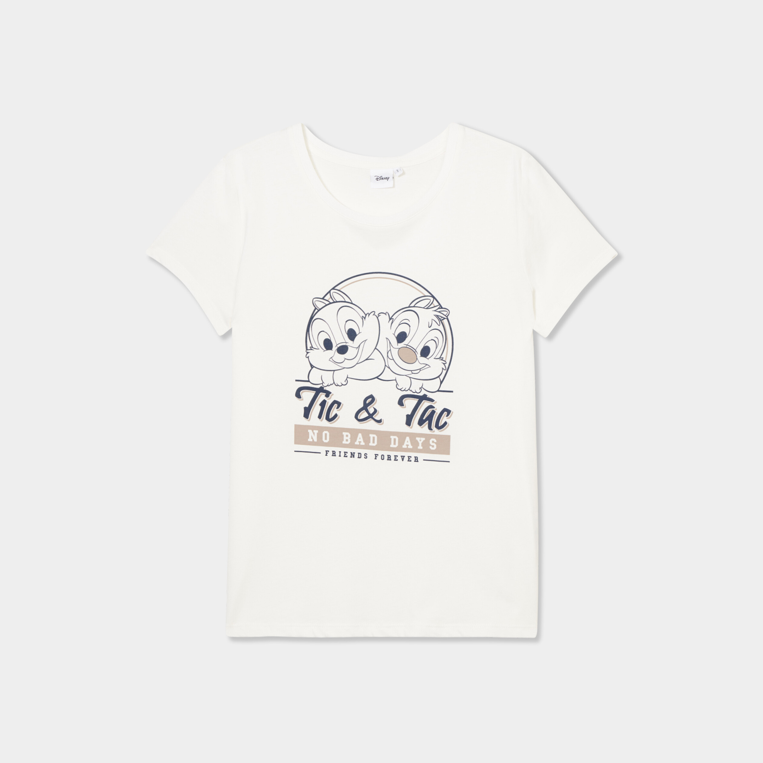 t shirt manches courtes tic et tac ivoire femme T-shirt manches courtes Tic et Tac ivoire femme