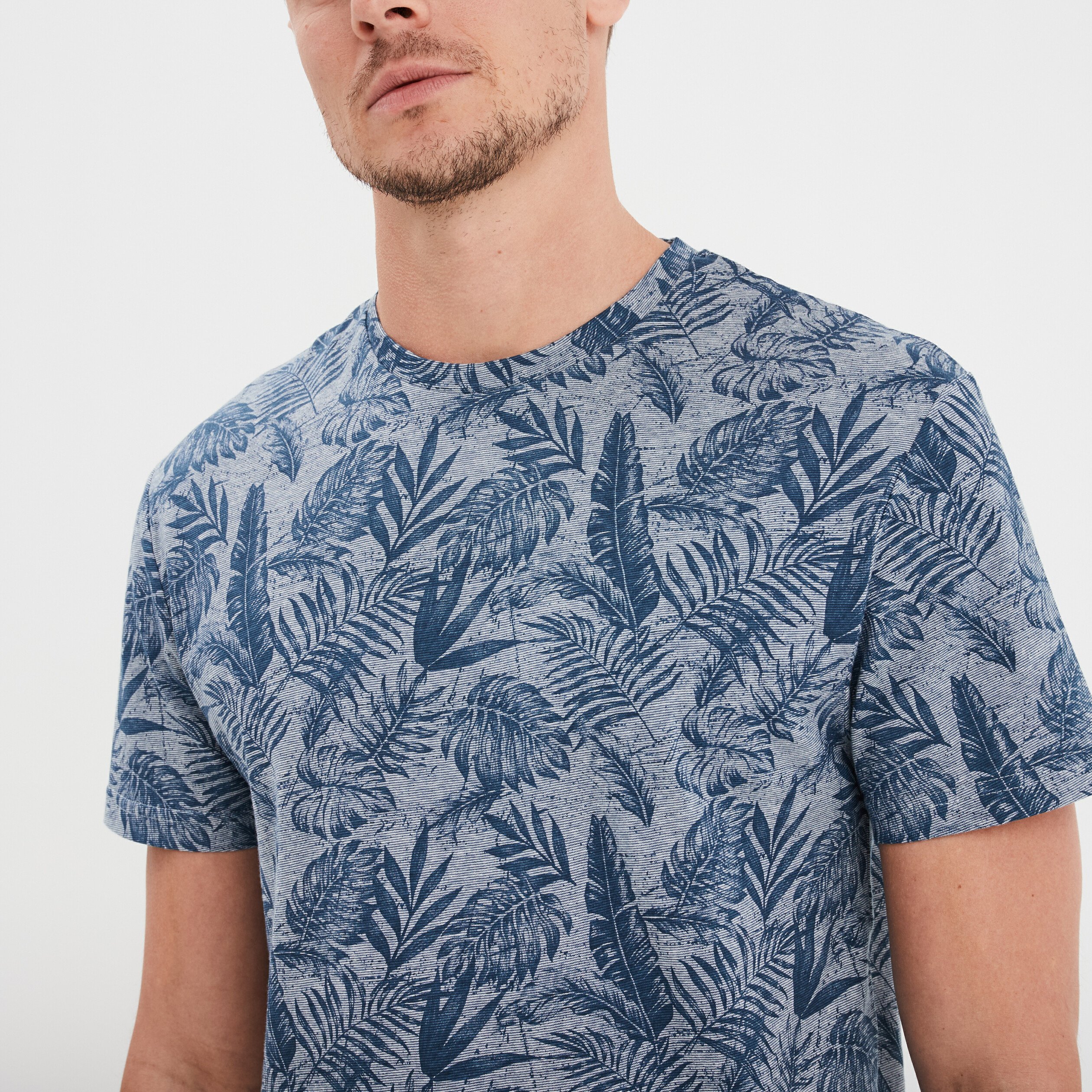 t shirt manches courtes col rond bleu marine homme T-shirt manches courtes col rond bleu marine homme