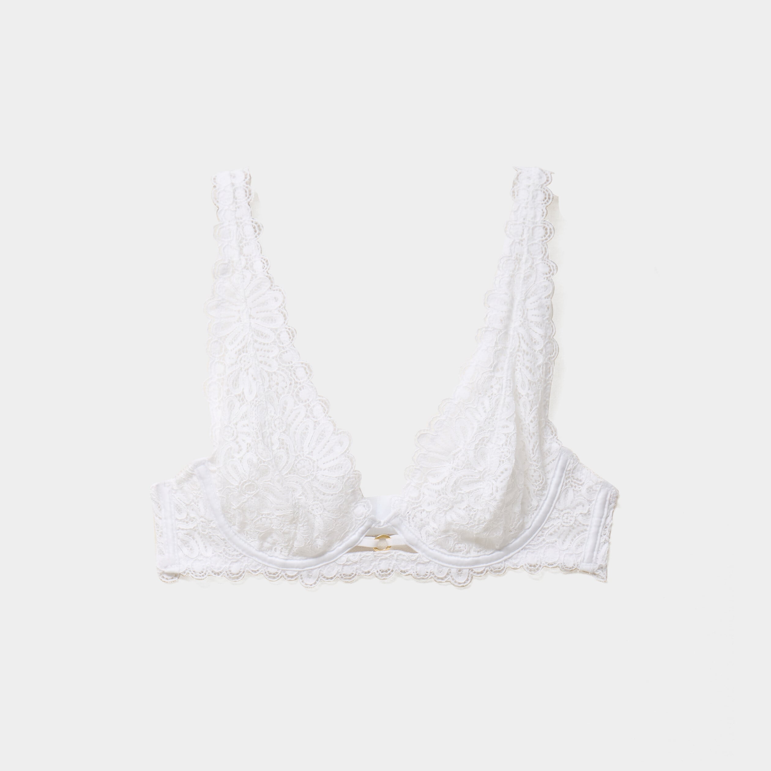 Soutien-gorge foulard dentelle blanc femme