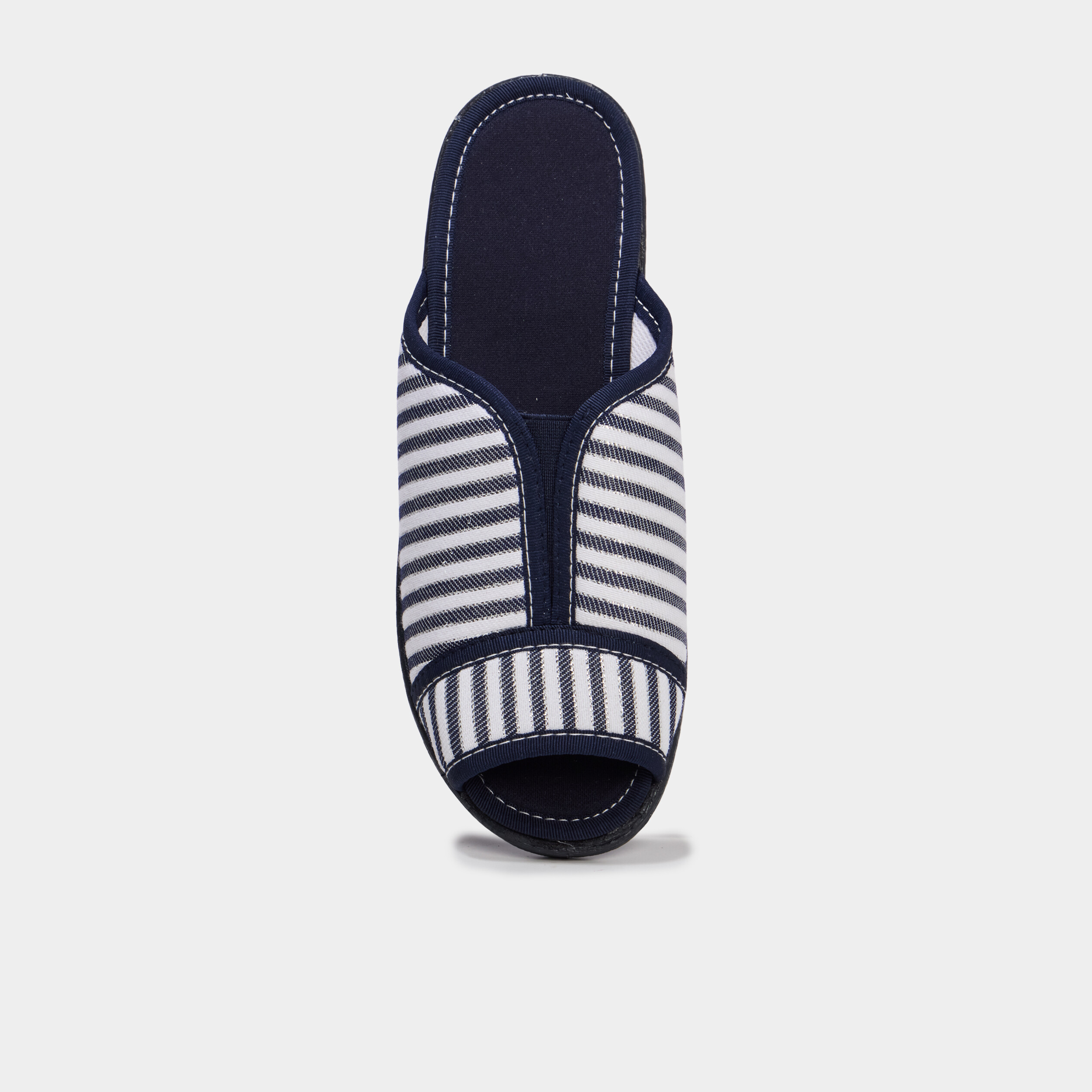 Chaussons mules compens&eacute;s ecru femme