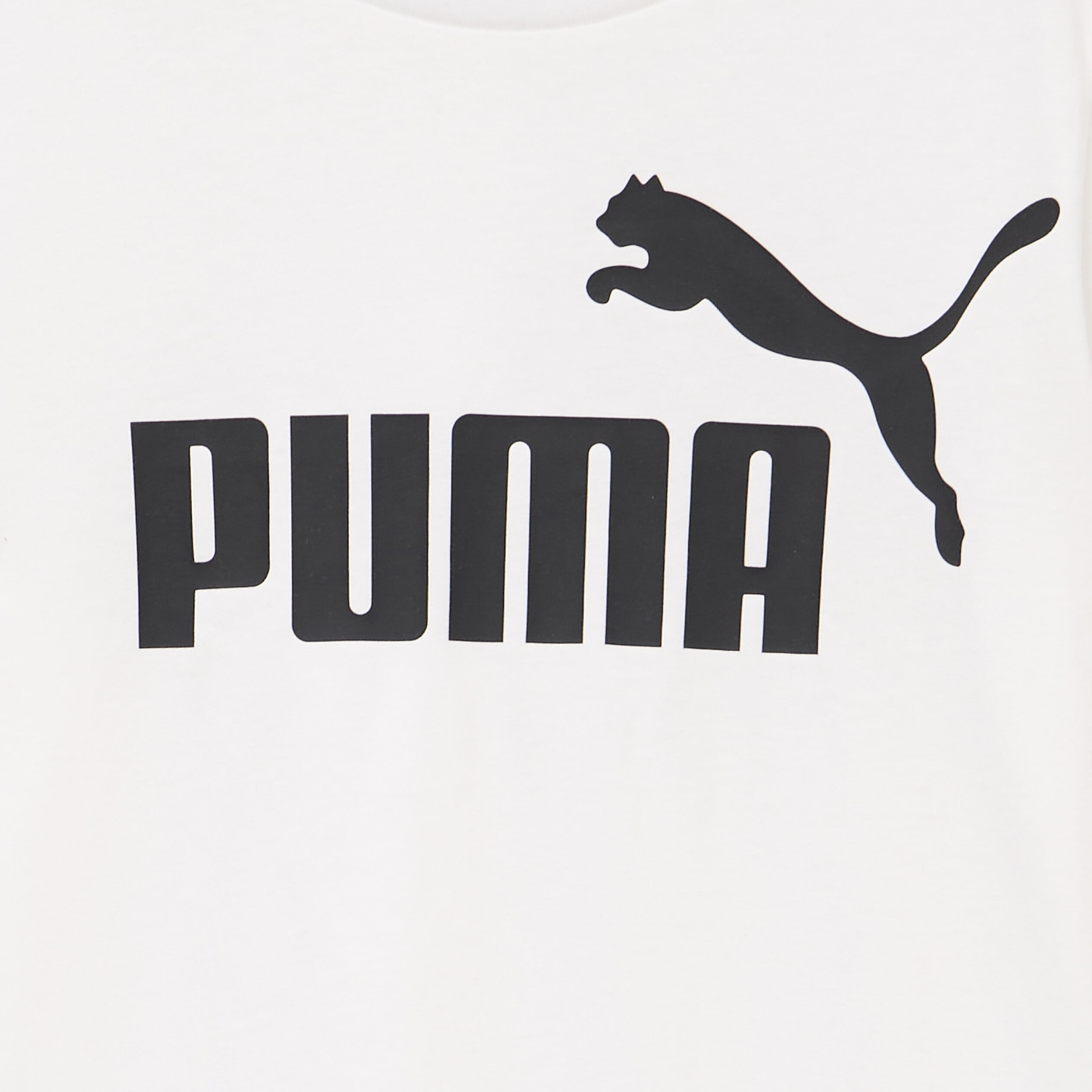 T-shirt manches courtes coton Puma blanc gar&ccedil;on