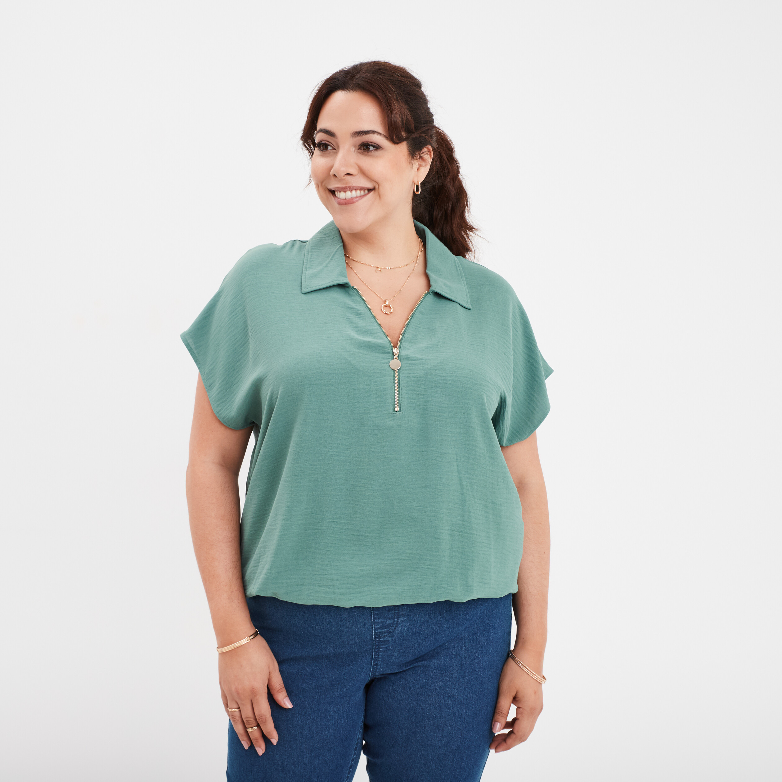 Top satin grande taille online