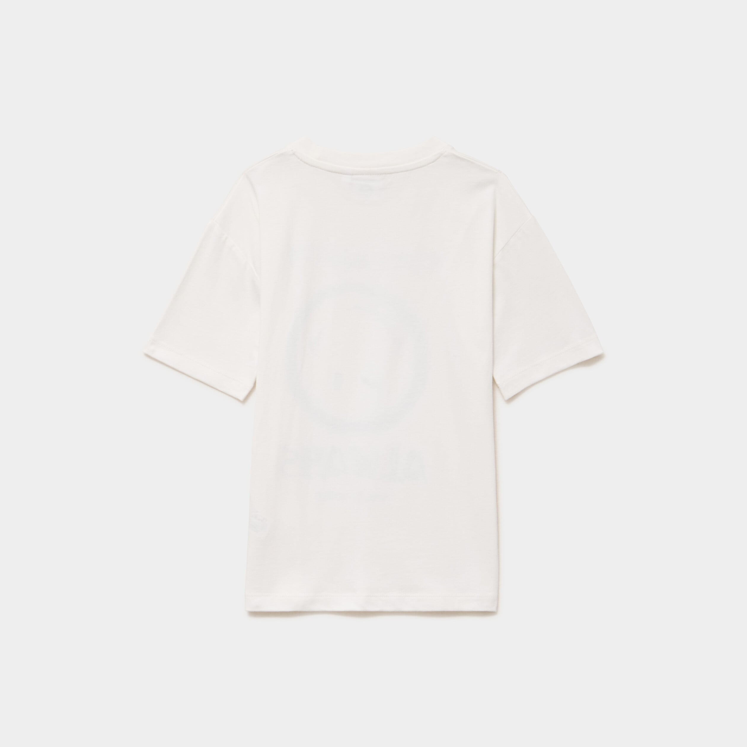 T-shirt col rond coton Smiley World ivoire gar&ccedil;on