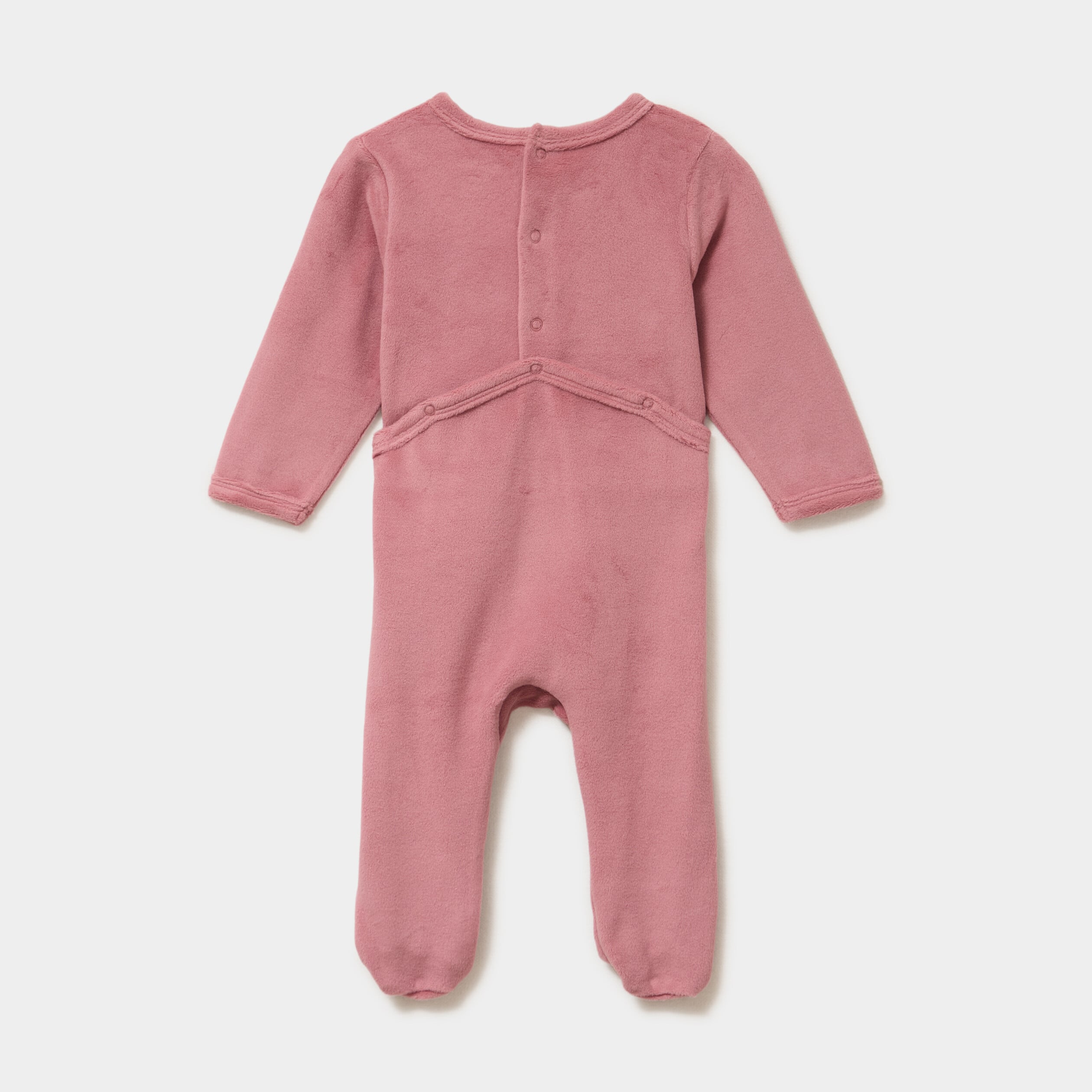 Dors-bien effet velours manches longues rose champagne b&eacute;b&eacute;