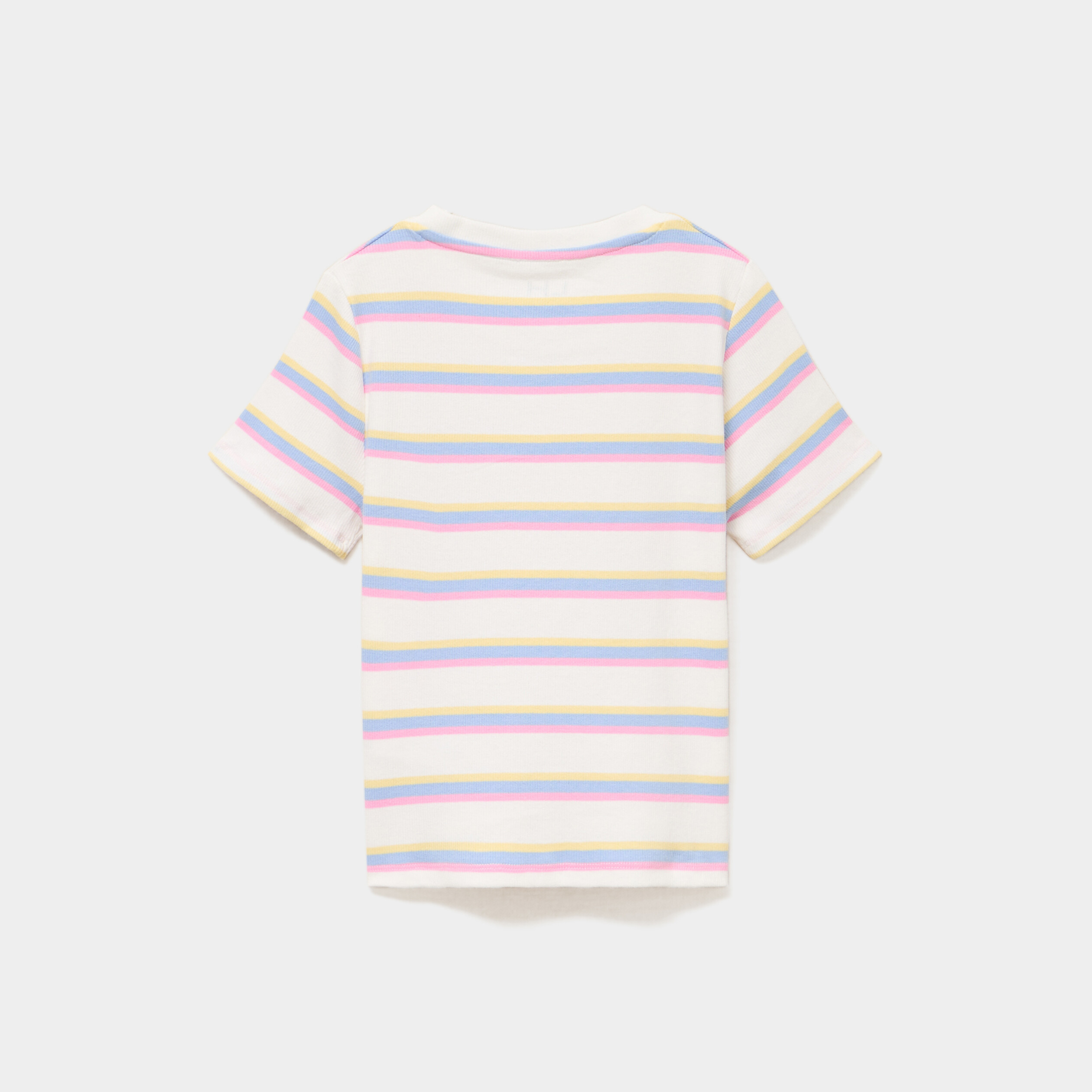 T-shirt c&ocirc;tel&eacute; manches courtes ecru fille