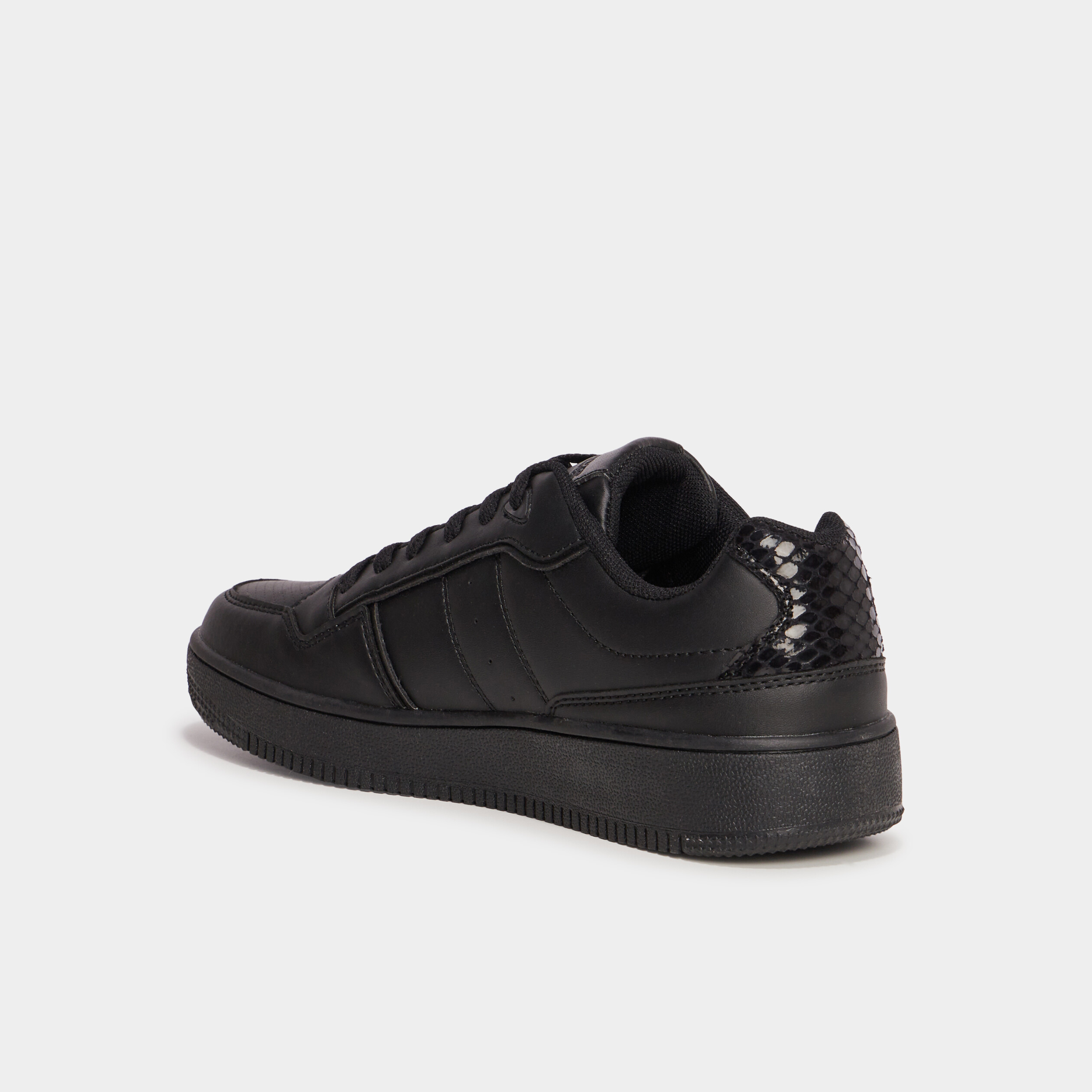 Baskets avec semelle &eacute;paisse noir femme