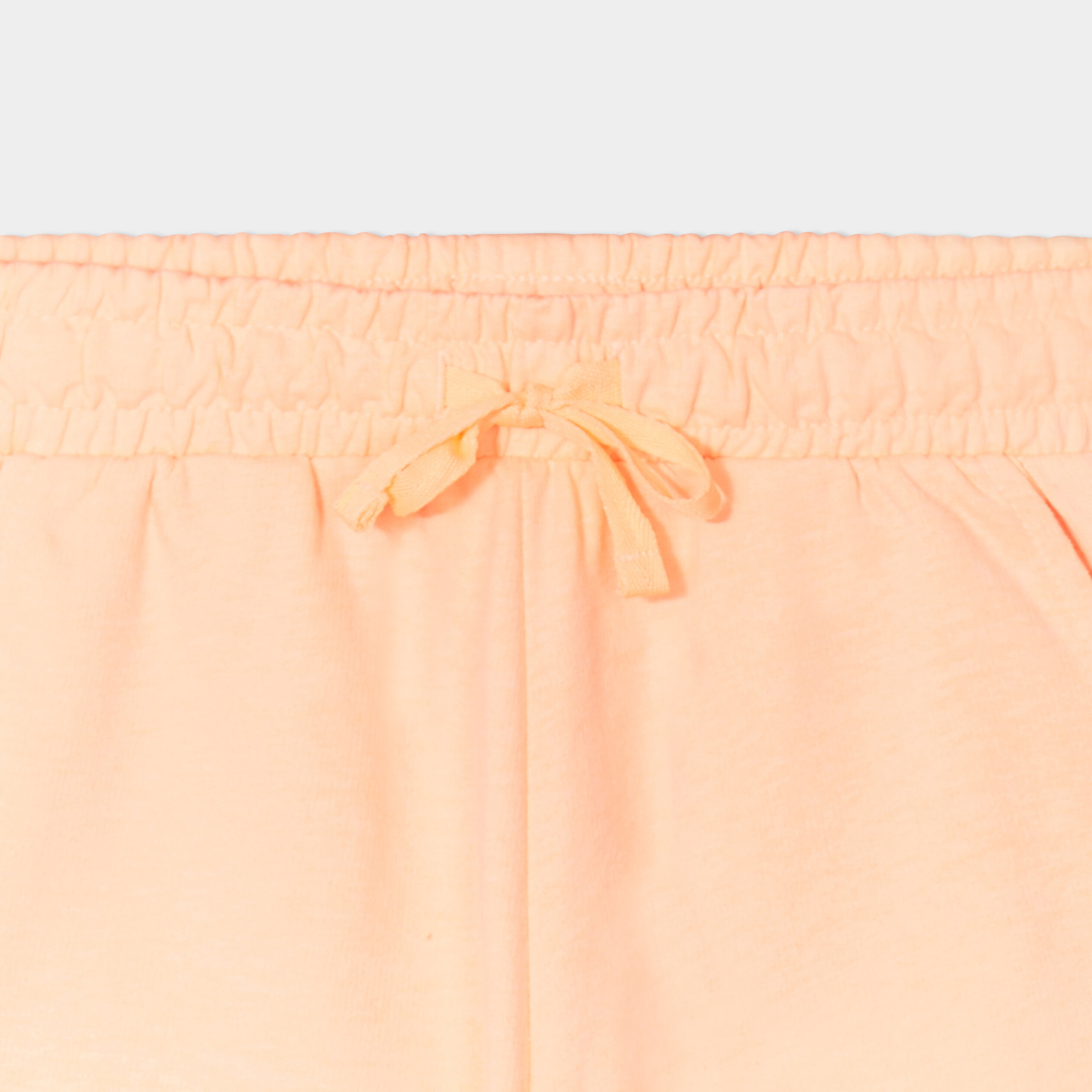 short droit taille elastiquee orange fluo fille Short droit taille élastiquée orange fluo fille