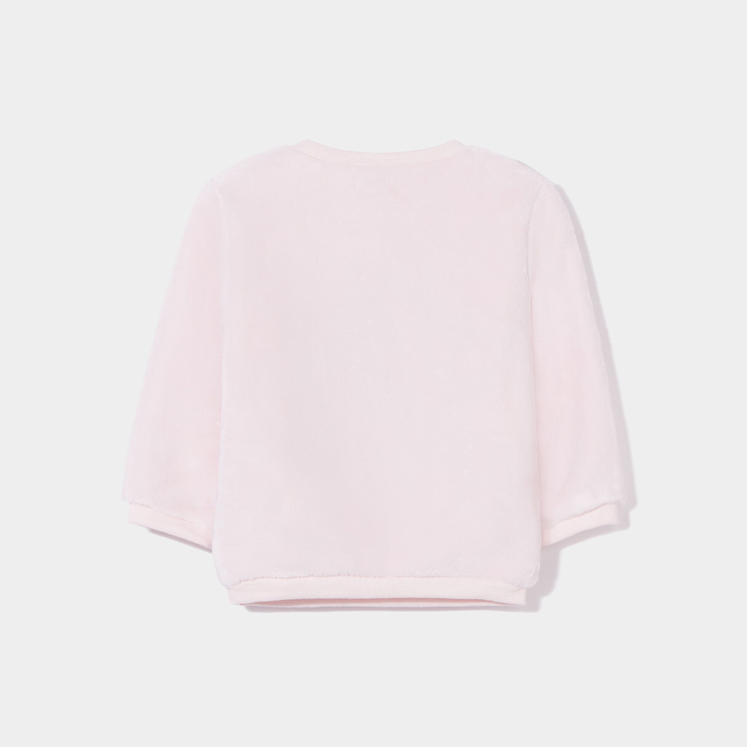 sweat velours a sequins boutonne rose clair bebef Sweat velours à sequins boutonné rose clair bébé fille