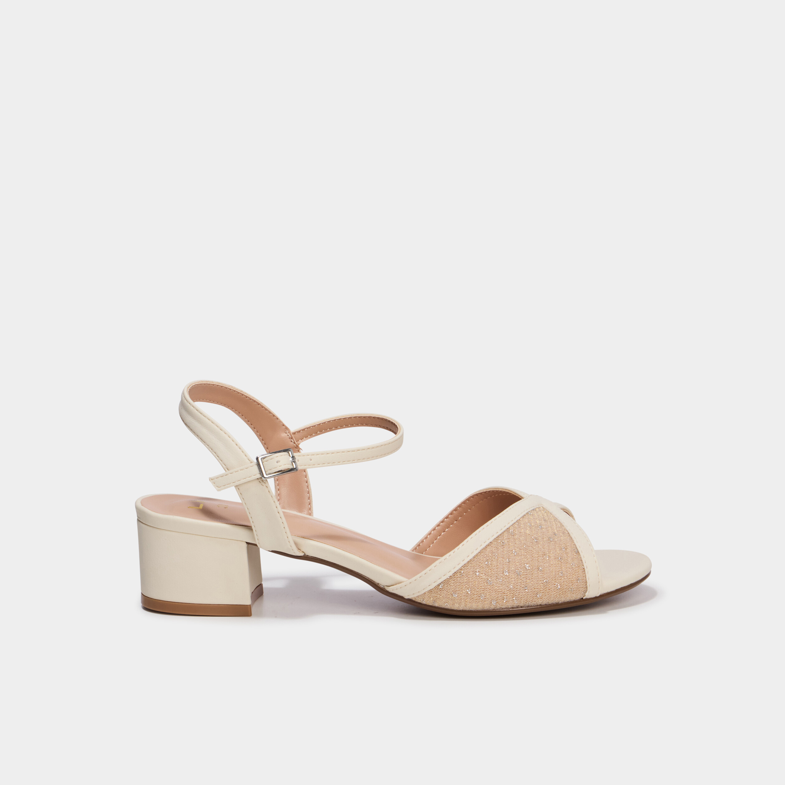 Sandales &agrave; talons blanc femme
