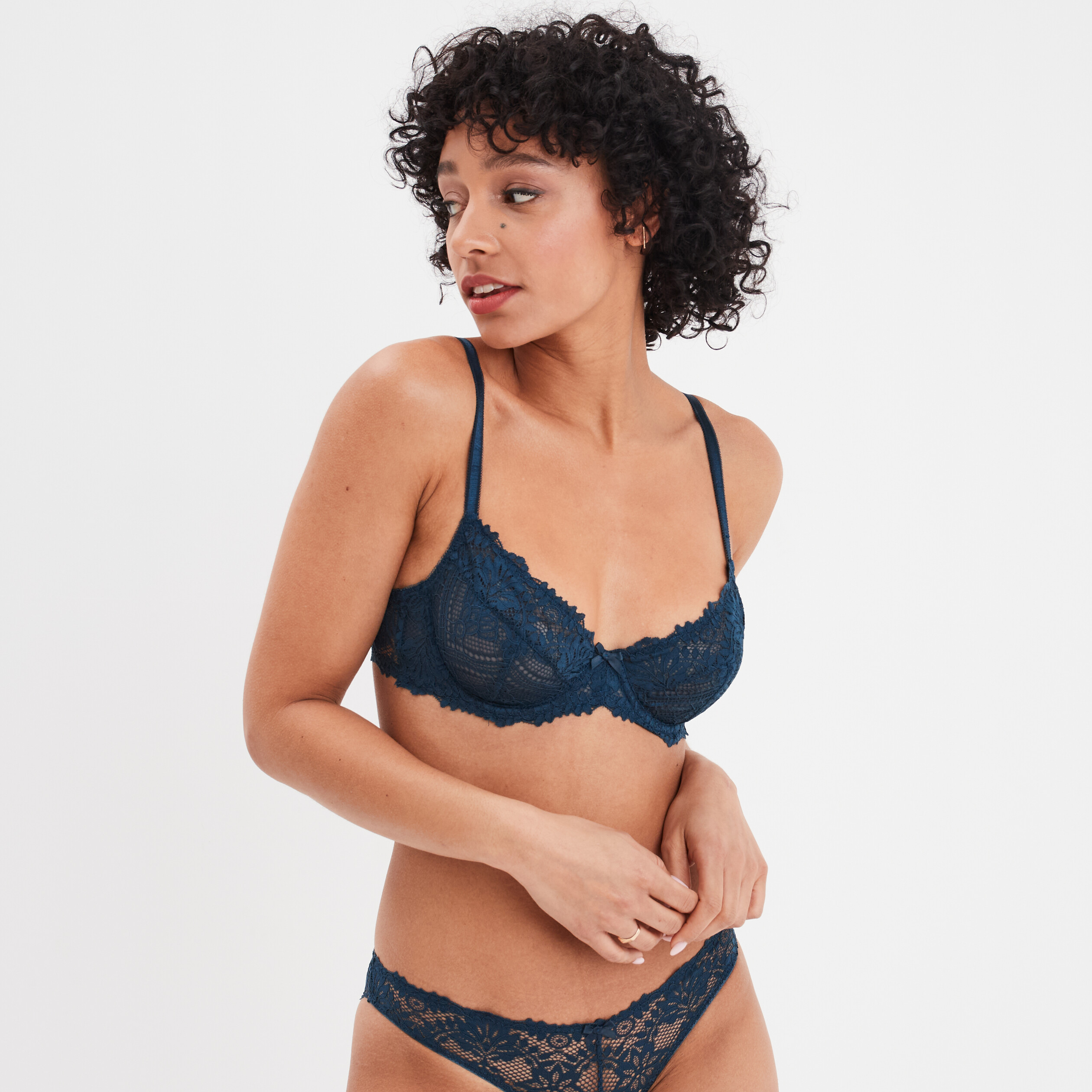 soutien gorge emboitant dentelle bleu canard femme Soutien-gorge emboîtant dentelle bleu canard femme