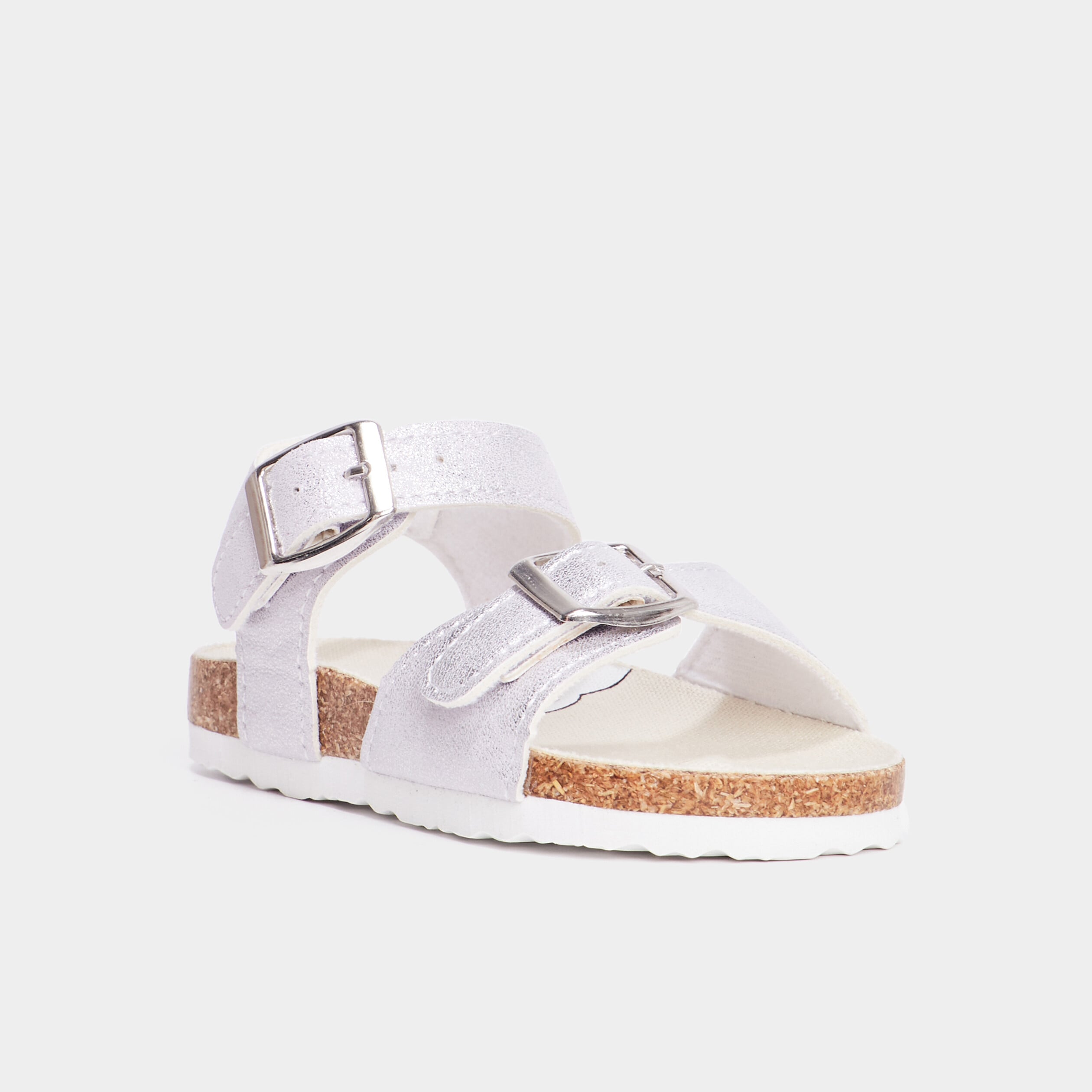 Sandales &agrave; paillettes parme b&eacute;b&eacute; fille