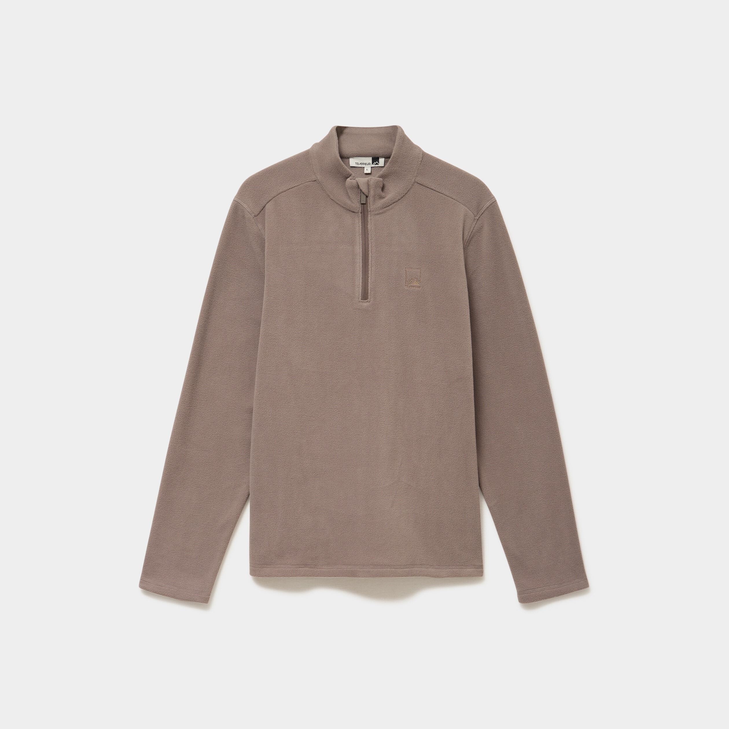 Sweat polaire col camionneur gris homme