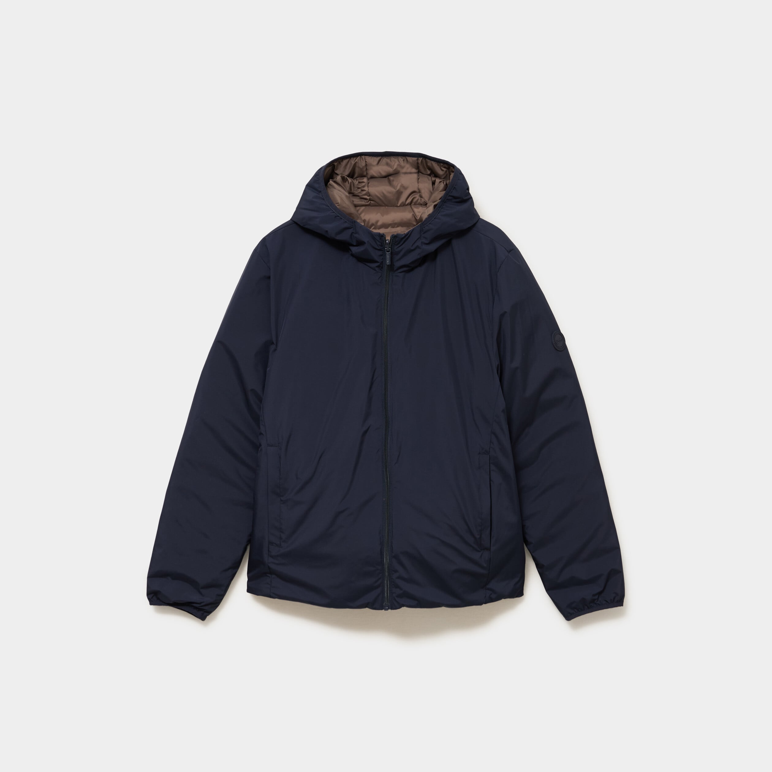 Blouson r&eacute;versible coupe-vent d&eacute;perlant bleu fonc&eacute; homme