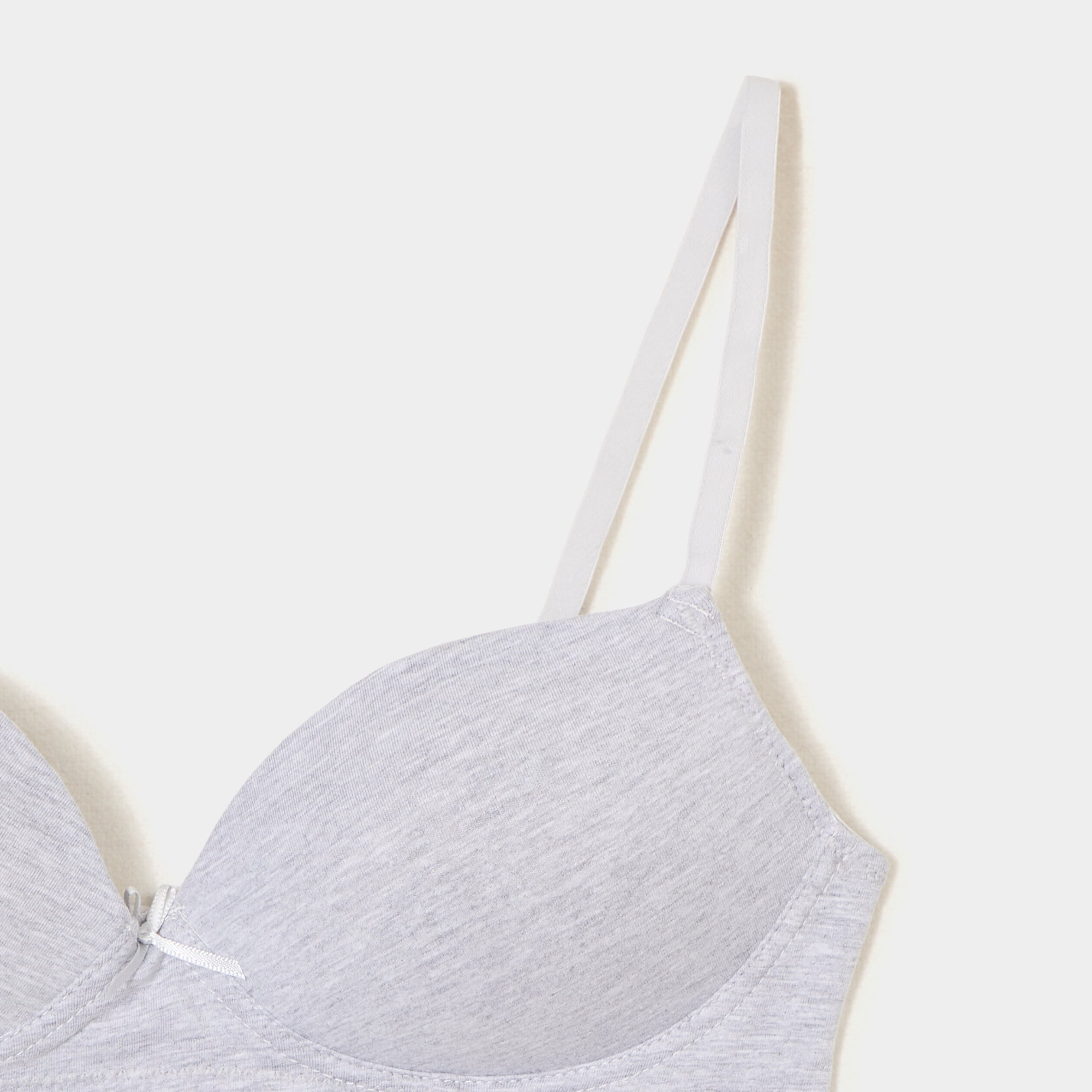 Lot 2 soutiens-gorge triangles padd&eacute;s gris femme